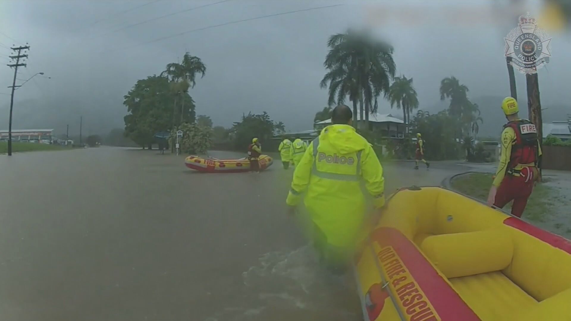 Exhausted crews spent the day wading through water to save lives after 230 more rescues were carried out overnight.