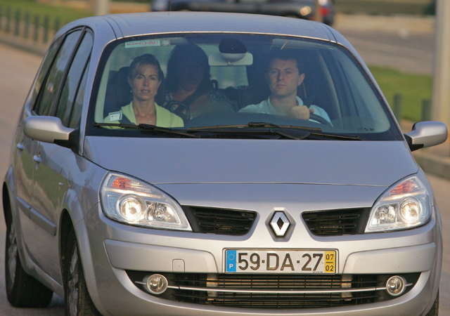 Kate and Gerry McCann, the parents of missing Madeleine McCann, arrive at Faro airport by car to board an Easyjet plane back to England on September 9, 2007.