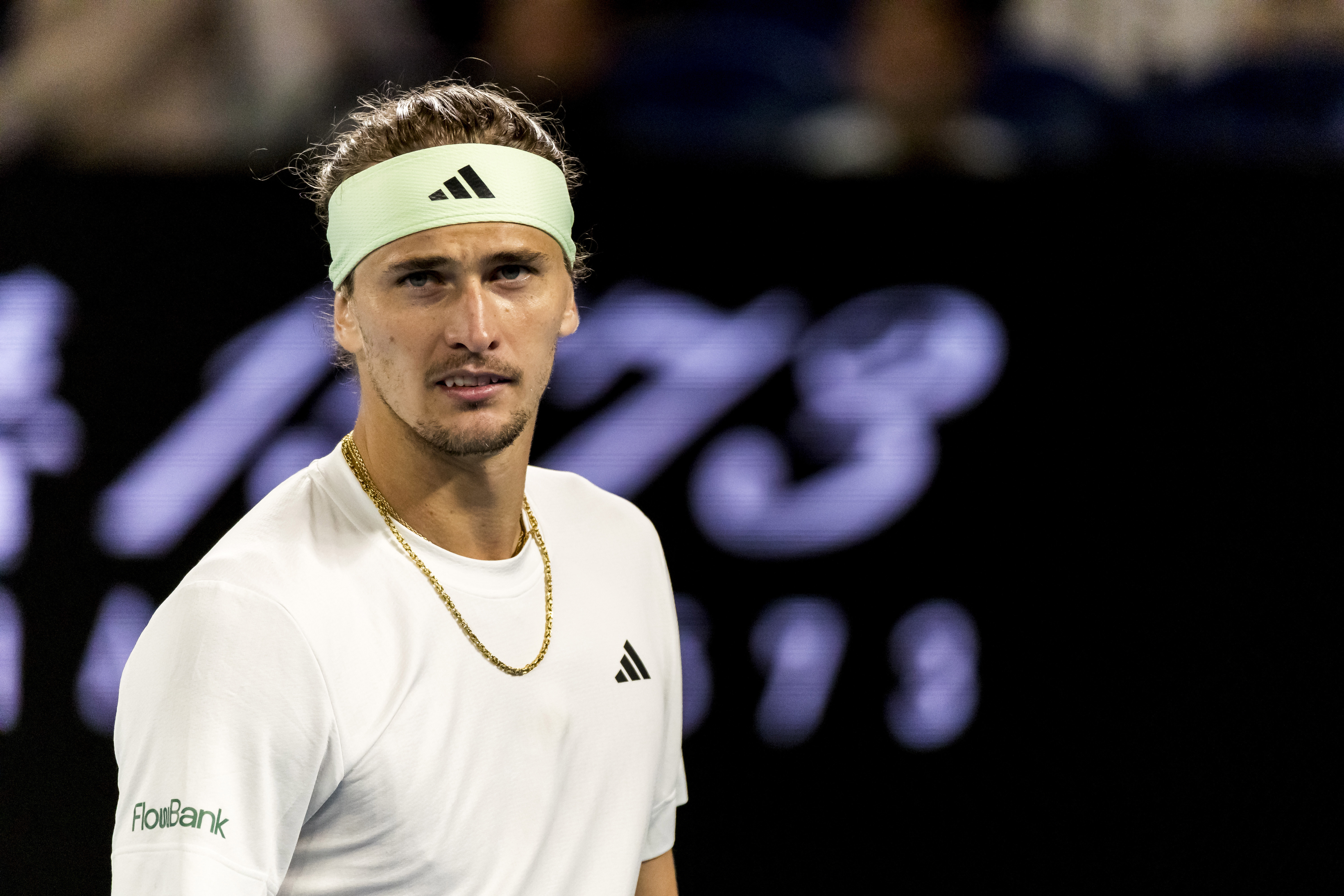 A frustrated Alexander Zverev.