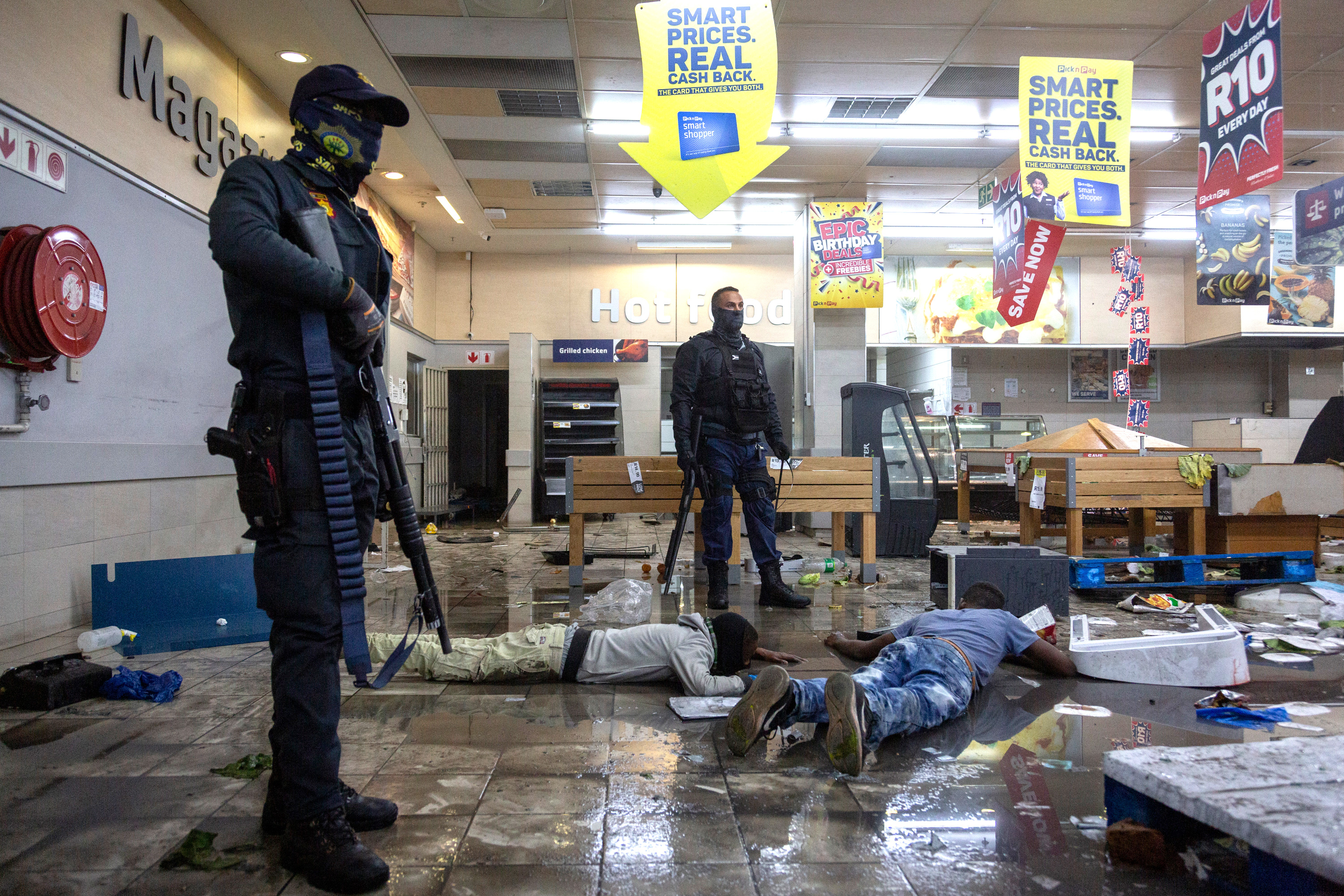 South African President Cyril Ramaphosa has deployed the country's military to restore calm after days of violent protests and looting sparked by the imprisonment of former leader Jacob Zuma.