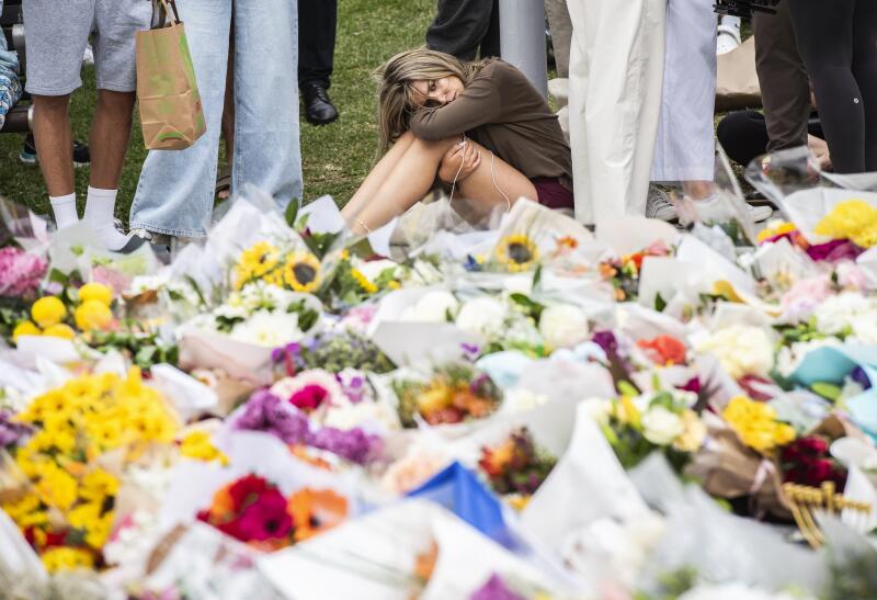 The crowd for today's vigil at Bondi Beach has continued to grow throughout the day.