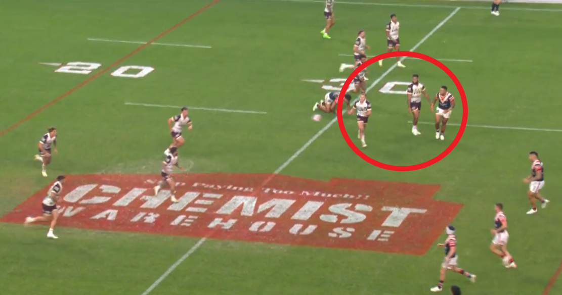 Billy Walters allegedly reacts to Spencer Leniu on field.