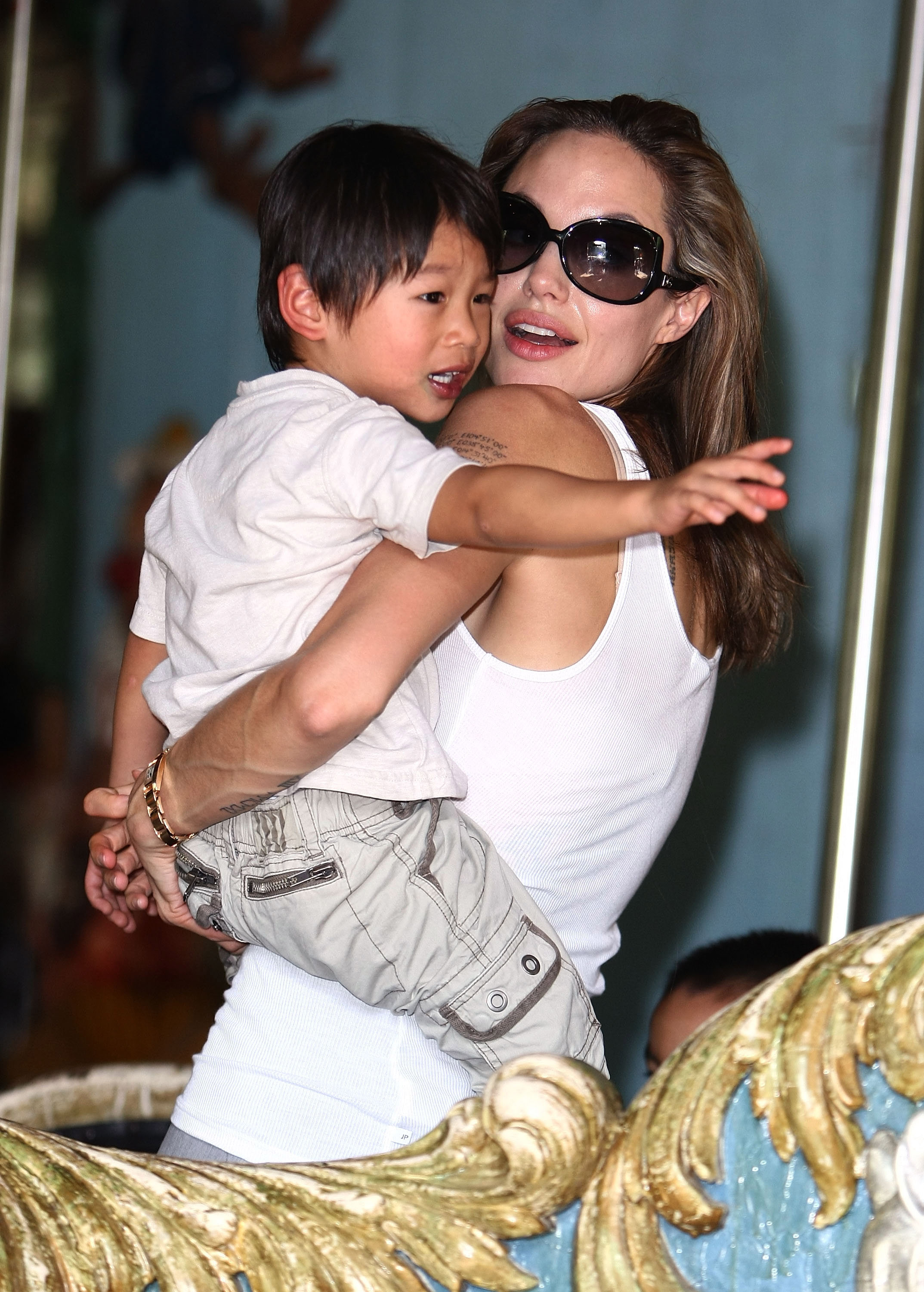 Angelina Jolie and son Pax in 2007. 