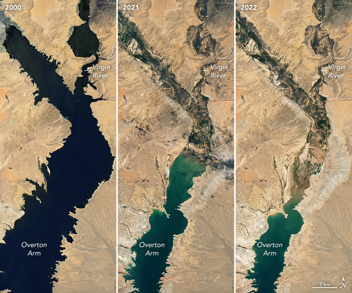 Lake Mead near Las Vegas has been getting drastically smaller.