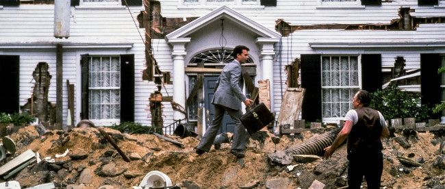 The white Colonial home used for exterior scenes in 1986 film Money Pit underwent its own extensive renovation in real life.