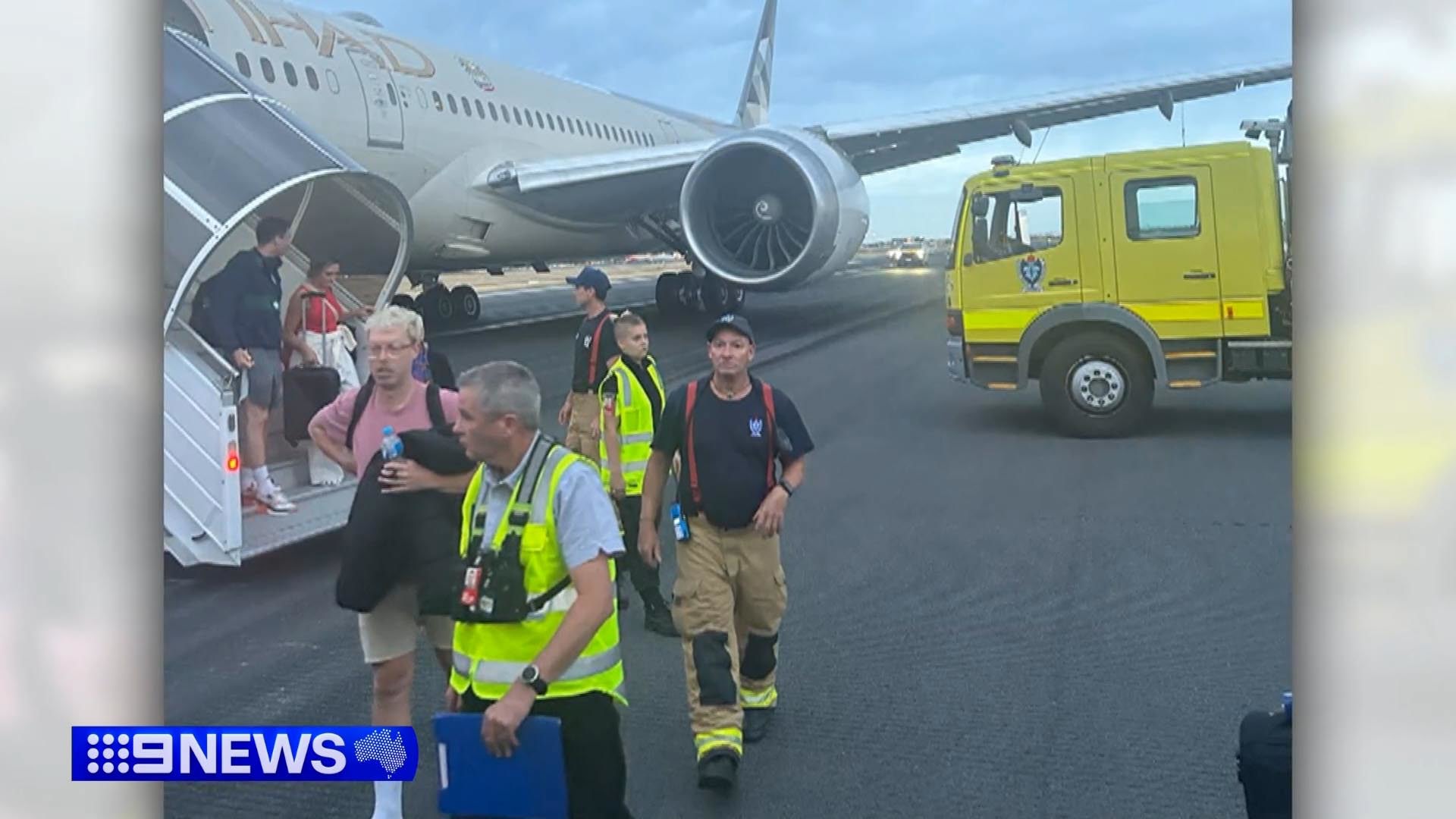 Stranded passengers have slammed Etihad's customer service after a flight to Abu Dhabi came to a sudden stop, seconds before take off.The pilot's urgent actions shredded two tyres and blocked one of Melbourne Airport's runways for more than 12 hours.