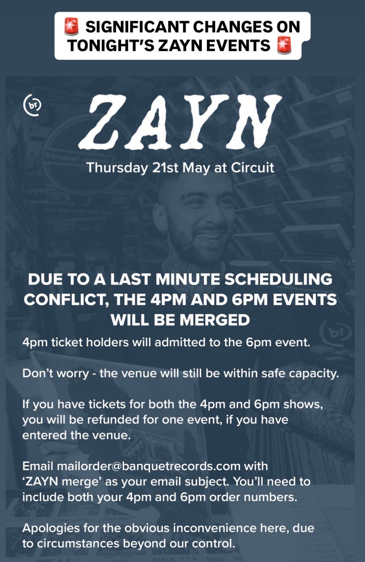 Zayn Malik fan Q&A event at Banquet Records