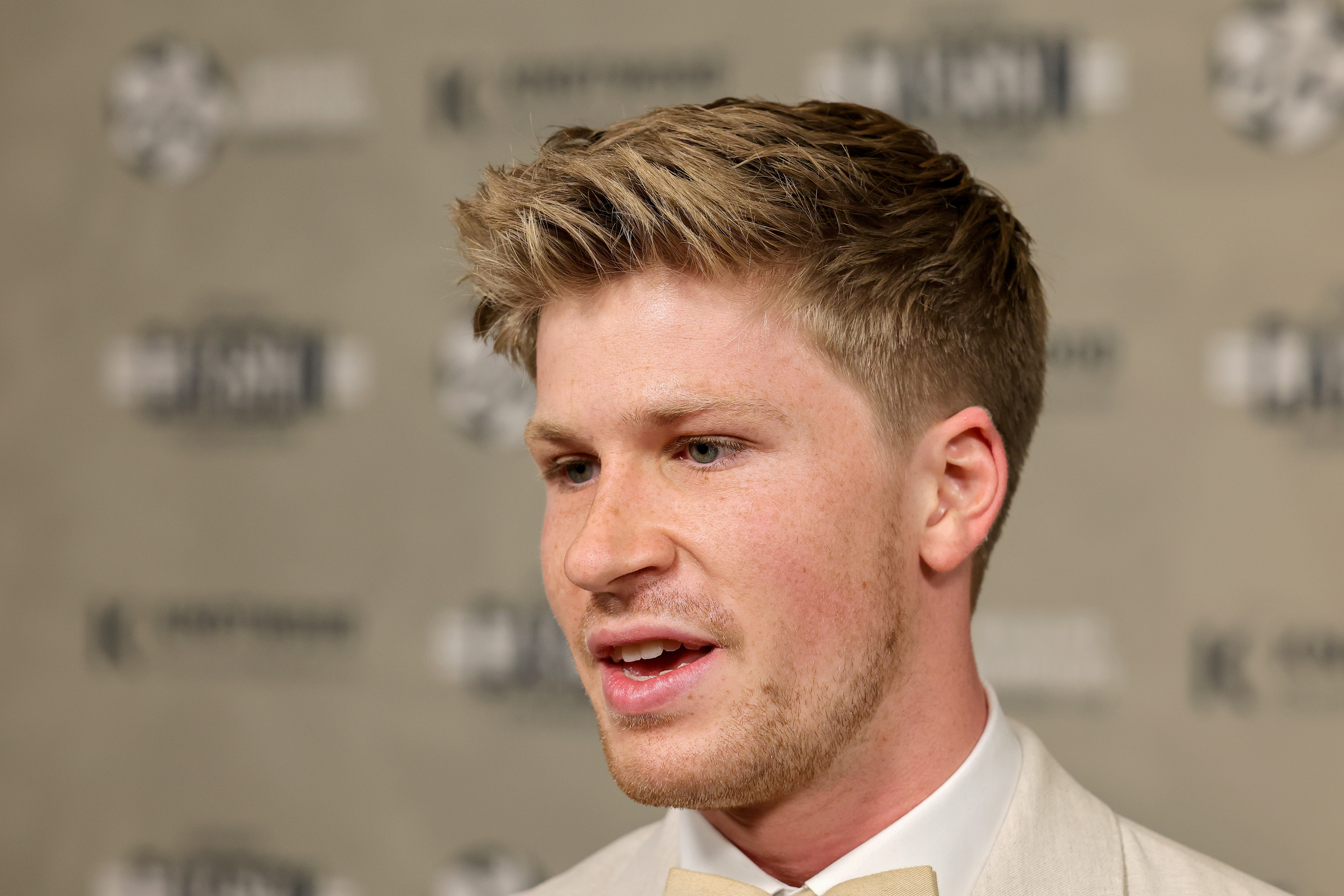 Robert Irwin is interviewed as he attends the Steve Irwin gala in May 2025