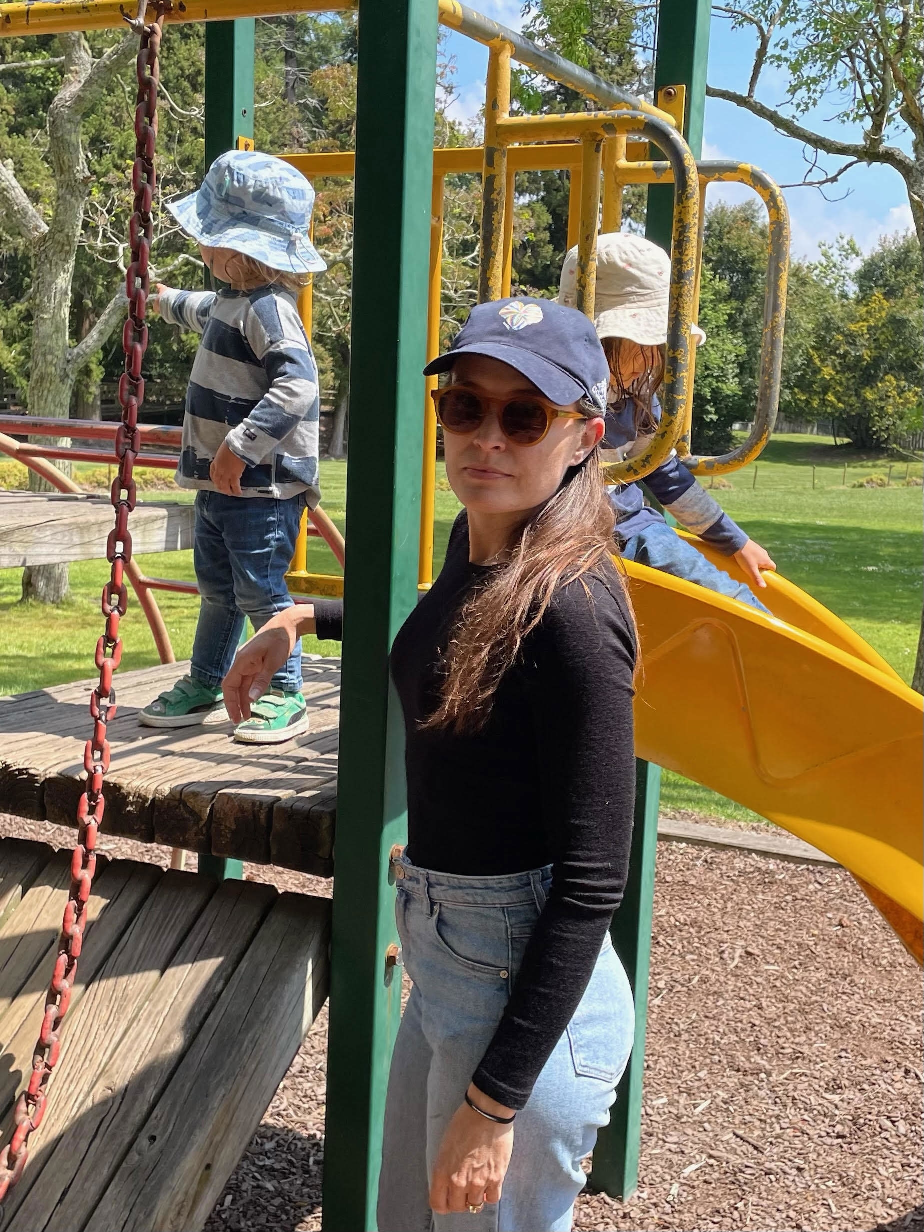 Melanie Cooke with her two children, who were enrolled in daycare five days a week.