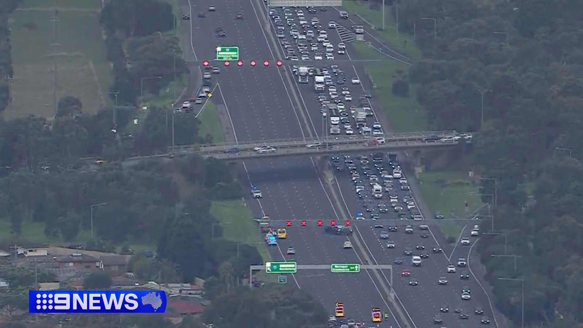 Two people are in a critical condition after a five-car collision on the ﻿Monash Freeway in Melbourne.