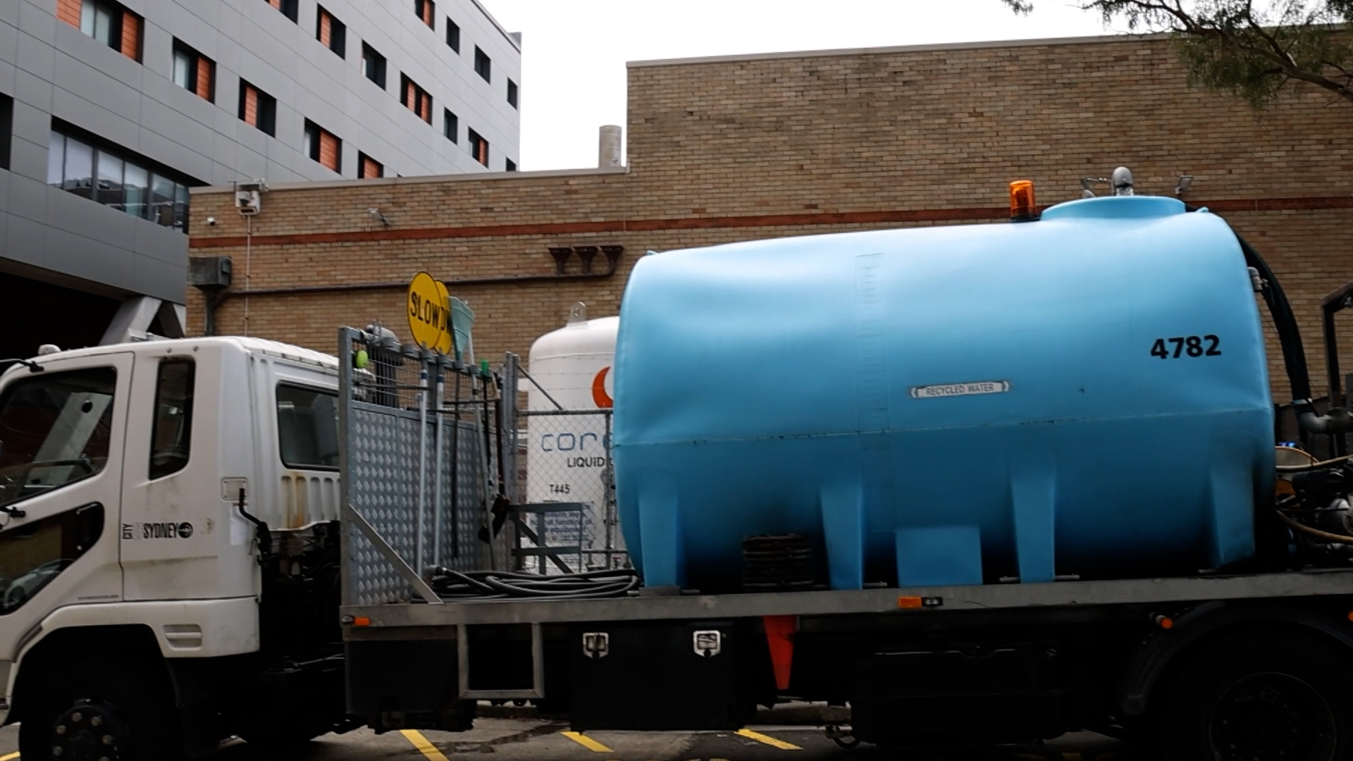 Extra water taken from kidney dialysis machines is now being used to clean dirty Sydney streets.