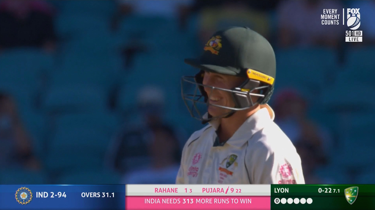 Marnus Labuschagne has a laugh.
