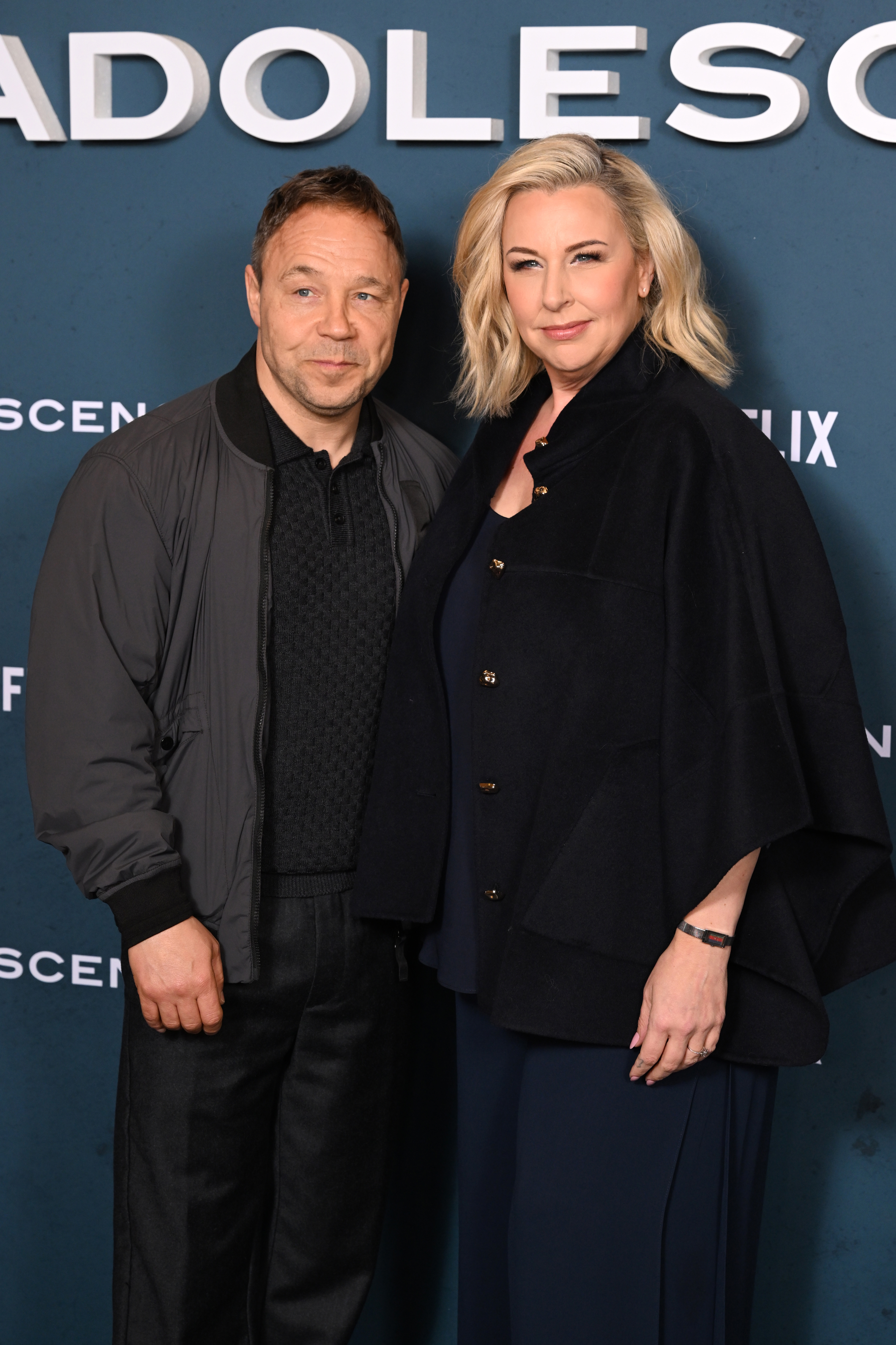LONDON, ENGLAND - MARCH 12: Stephen Graham and Hannah Walters attend the "Adolescence" Special Screening at BAFTA on March 12, 2025 in London, England. (Photo by Jeff Spicer/Getty Images)