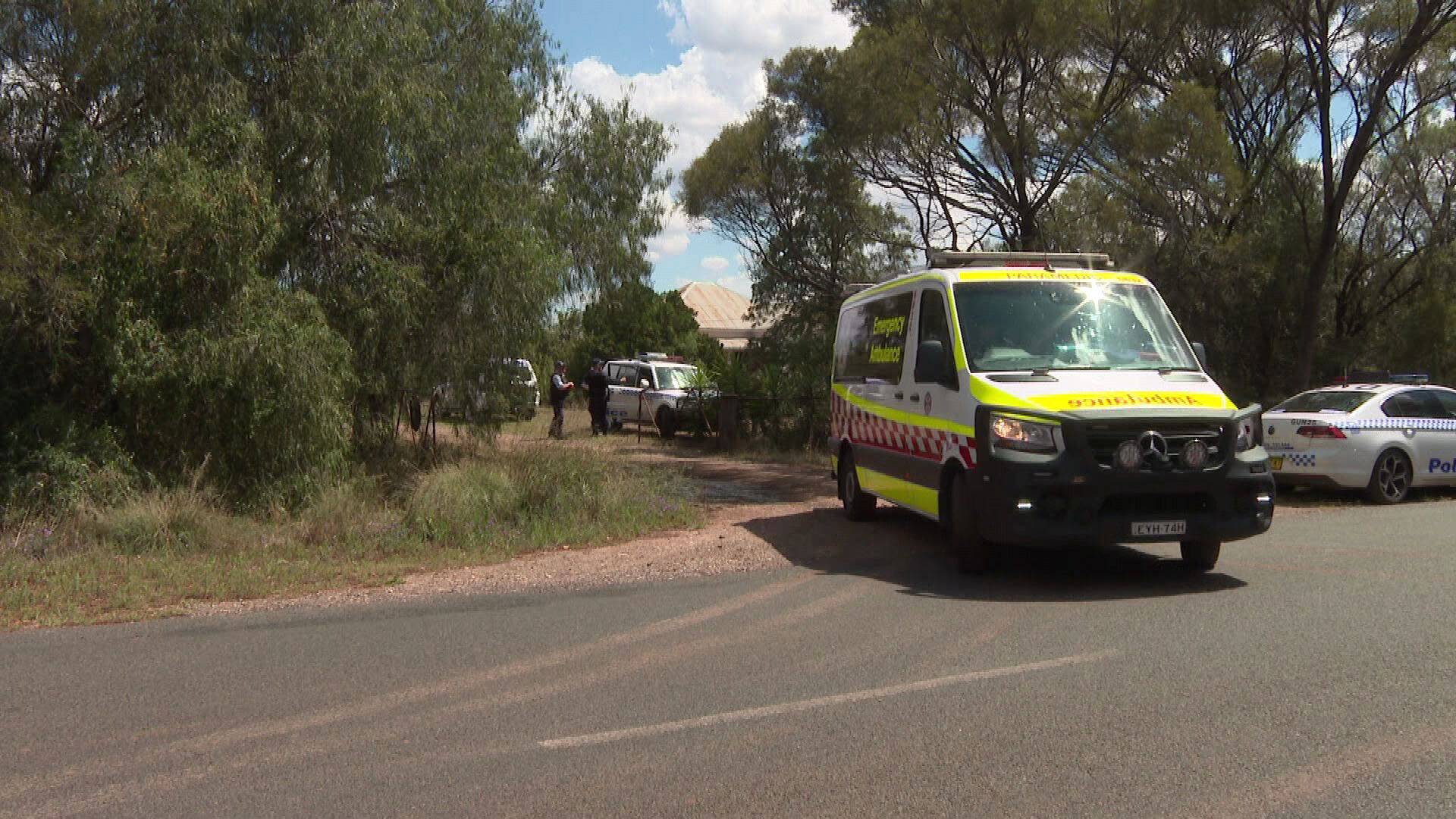 A man has been shot dead by police after he aimed a bow and arrow at officers during a welfare check at a home in north-central NSW.