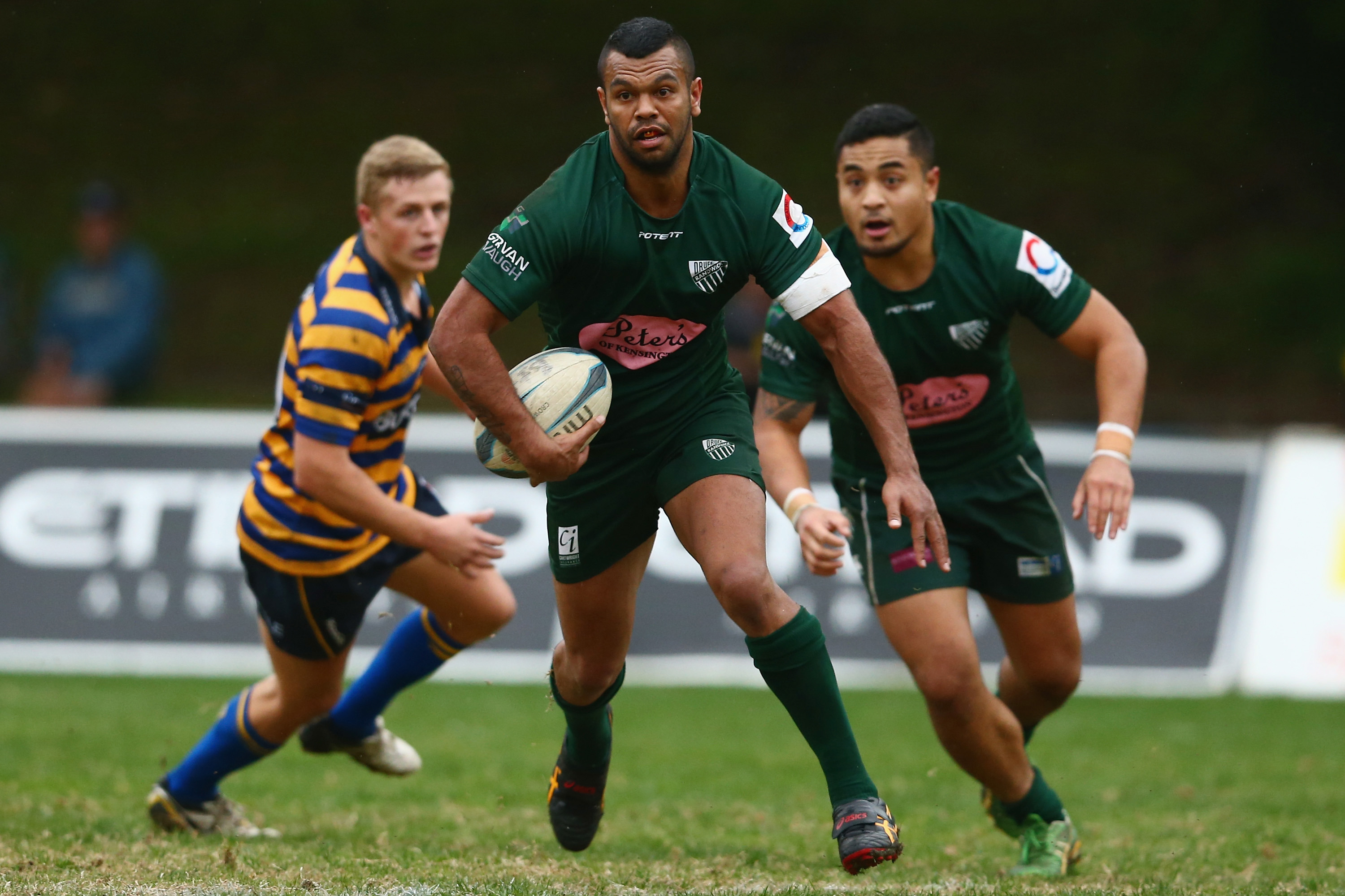 Kurtley Beale in action for Randwick in 2013.