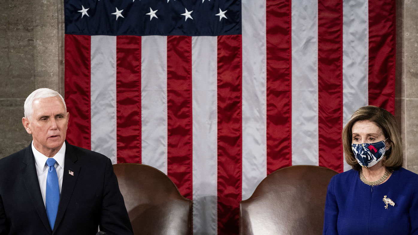 Nancy Pelosi has called on Mike Pence to move to replace Donald Trump.