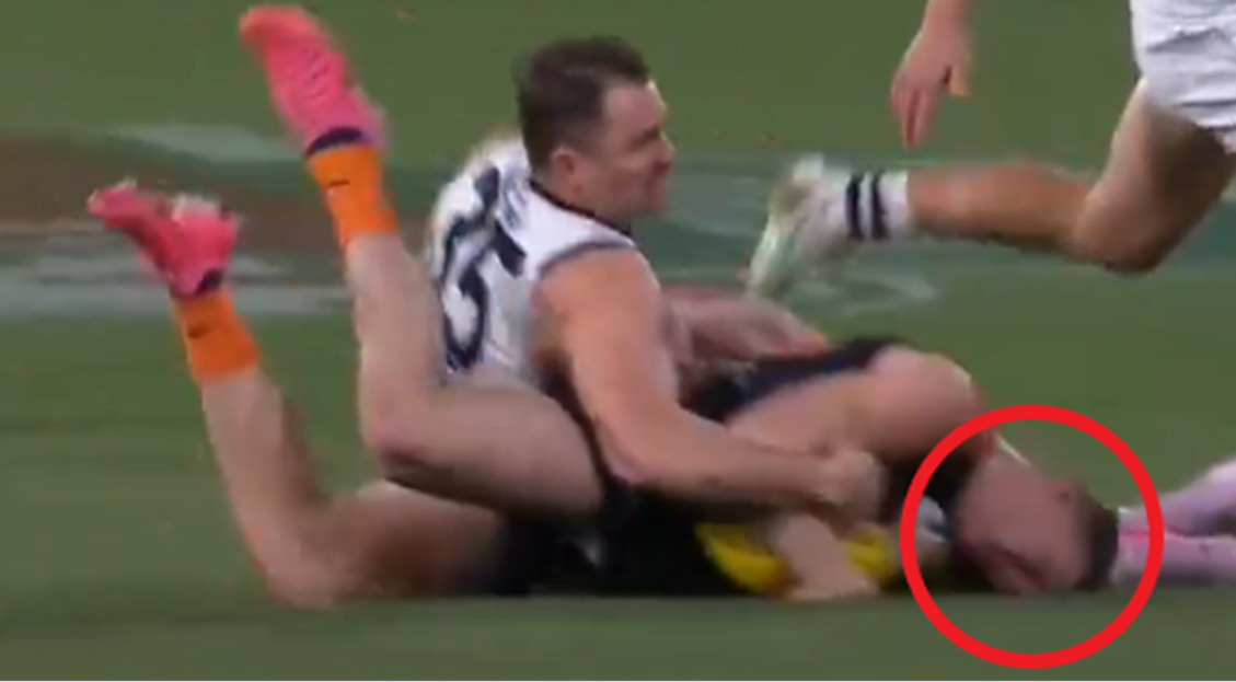 Patrick Dangerfield's dangerous tackle on Sam Walsh.