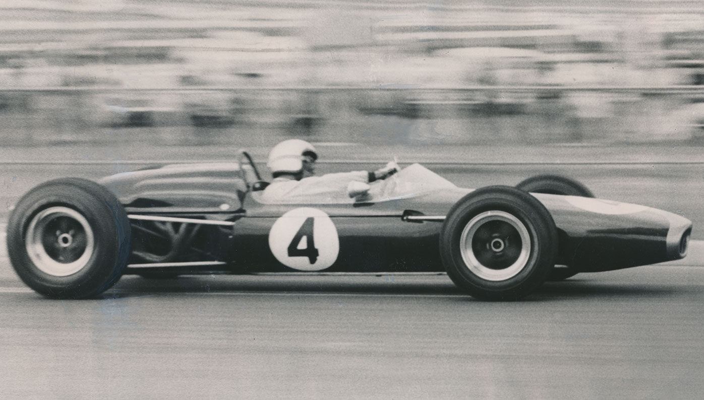 Jack Brabham at the wheel in 1965.