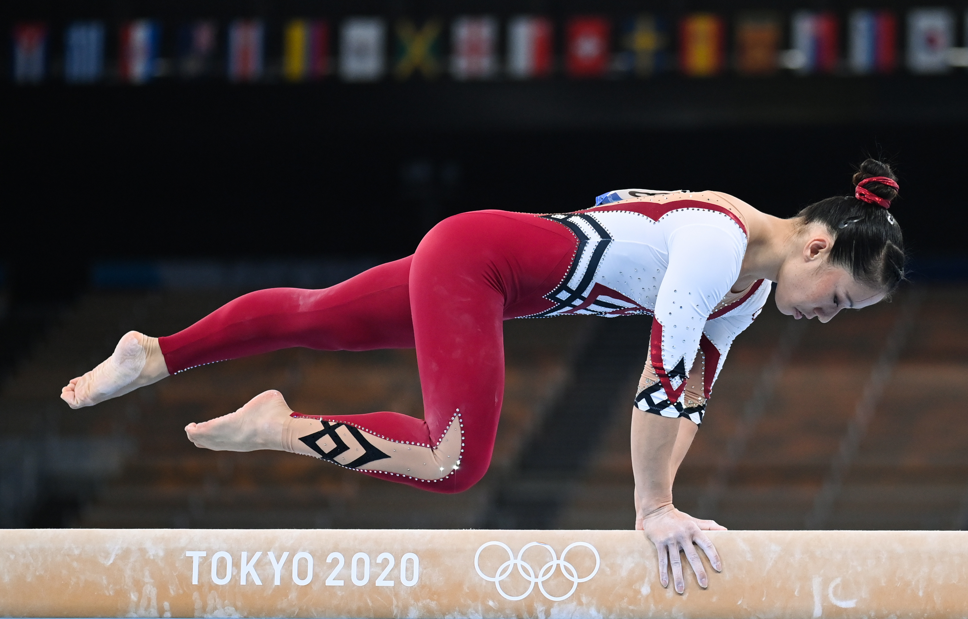 Germany's Kim Bui in gymnastics action in Tokyo.