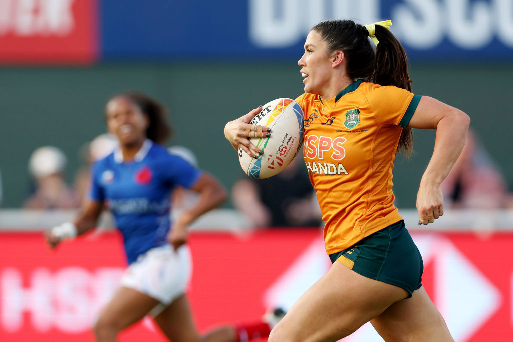 Perth Sevens 2024 | Australia captain Charlotte Caslick, Maddison Levi