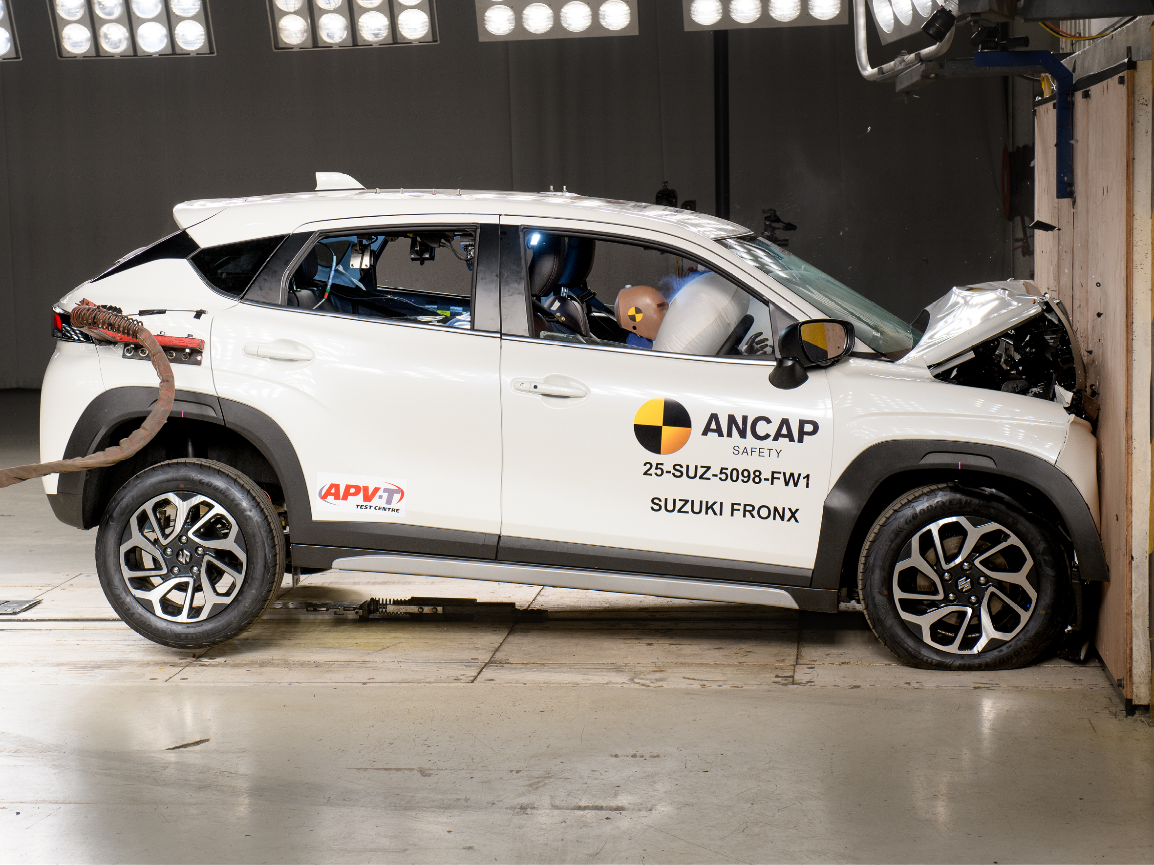 Testing of the Suzuki Fronx also found rear passengers were subjected to forces and pressures above the required limits.