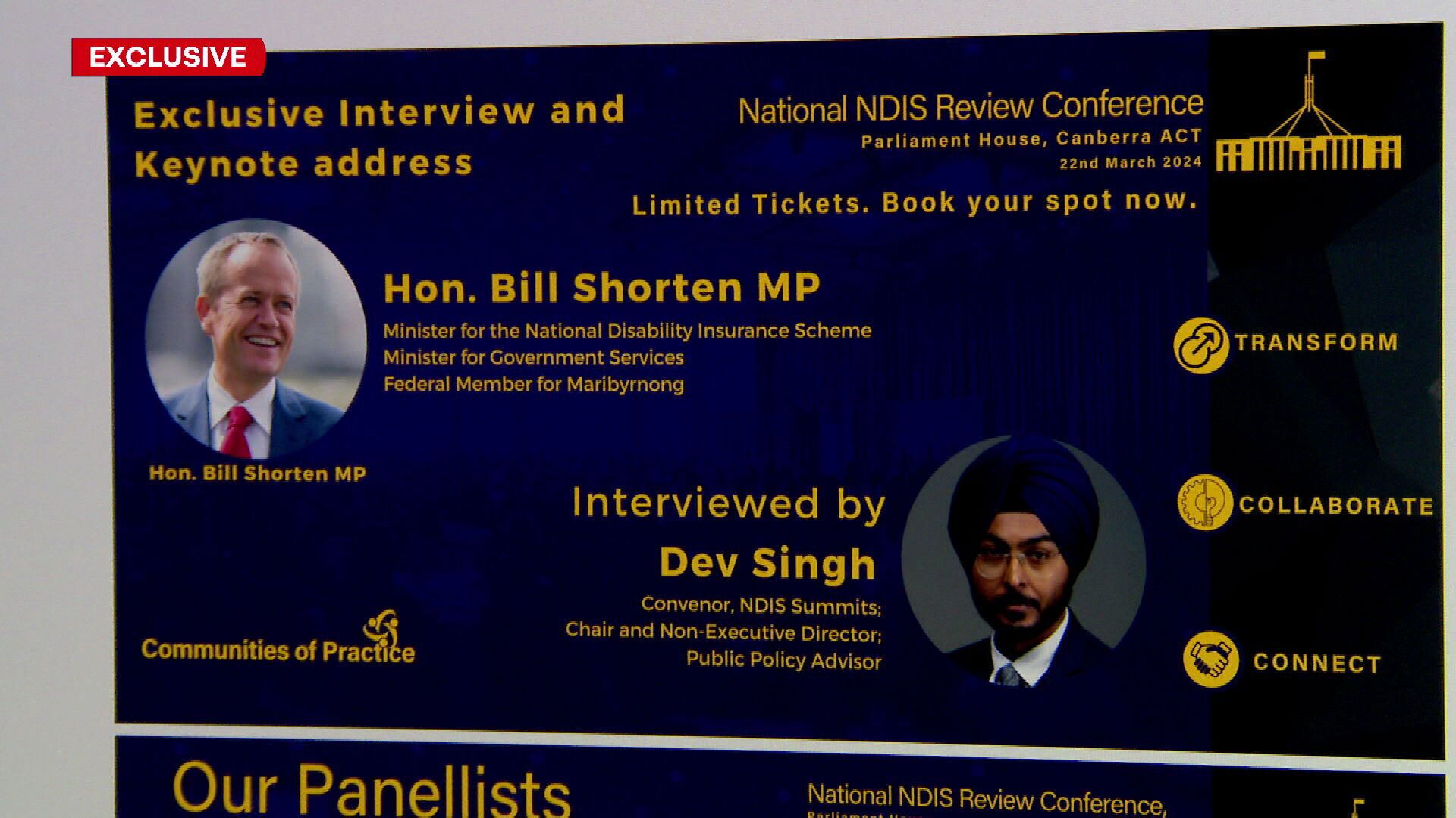 Organisers accused of falsely promoting Bill Shorten's attendance at NDIS conference