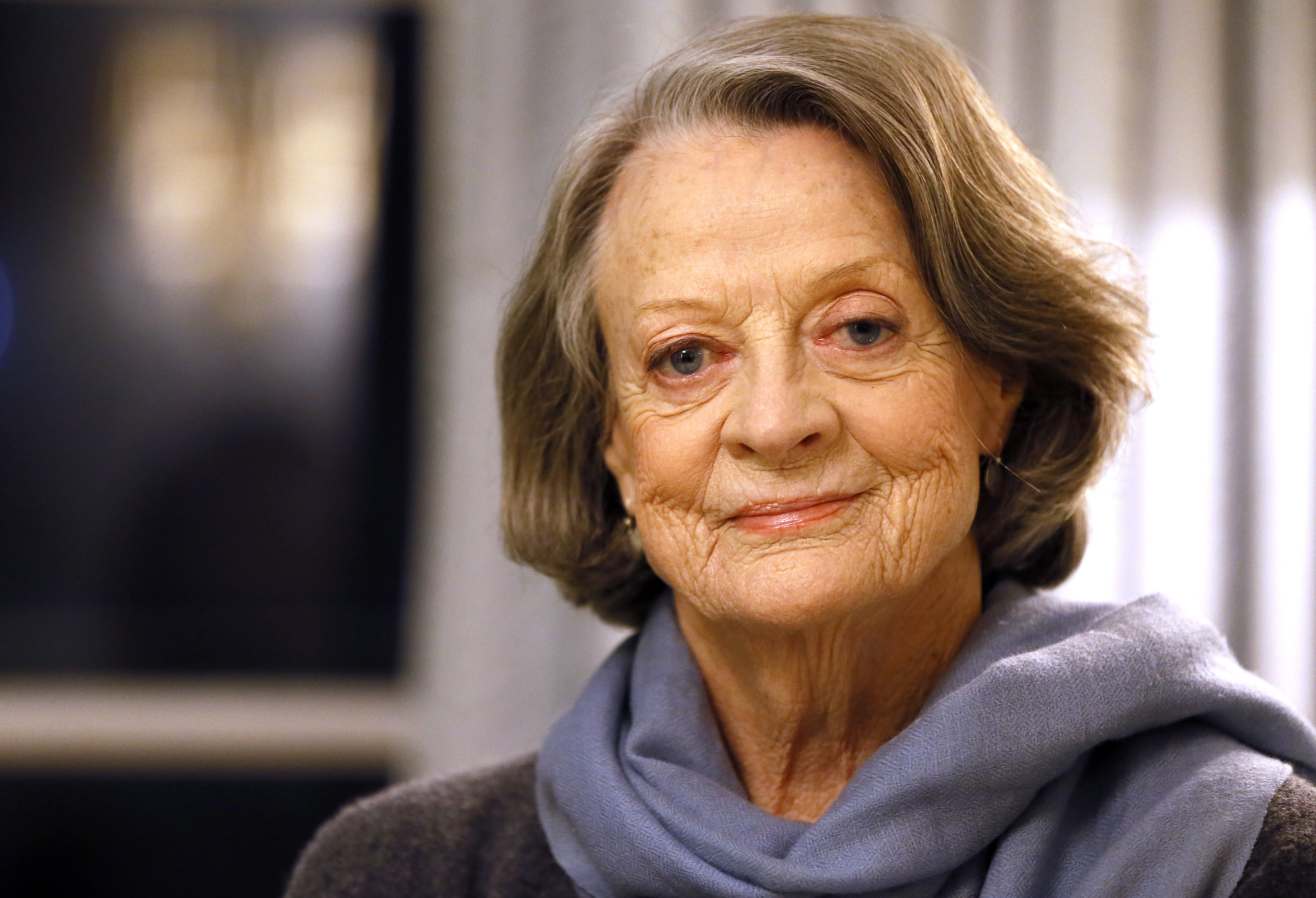 British actress Dame Maggie Smith poses in London on Dec. 16, 2015. 