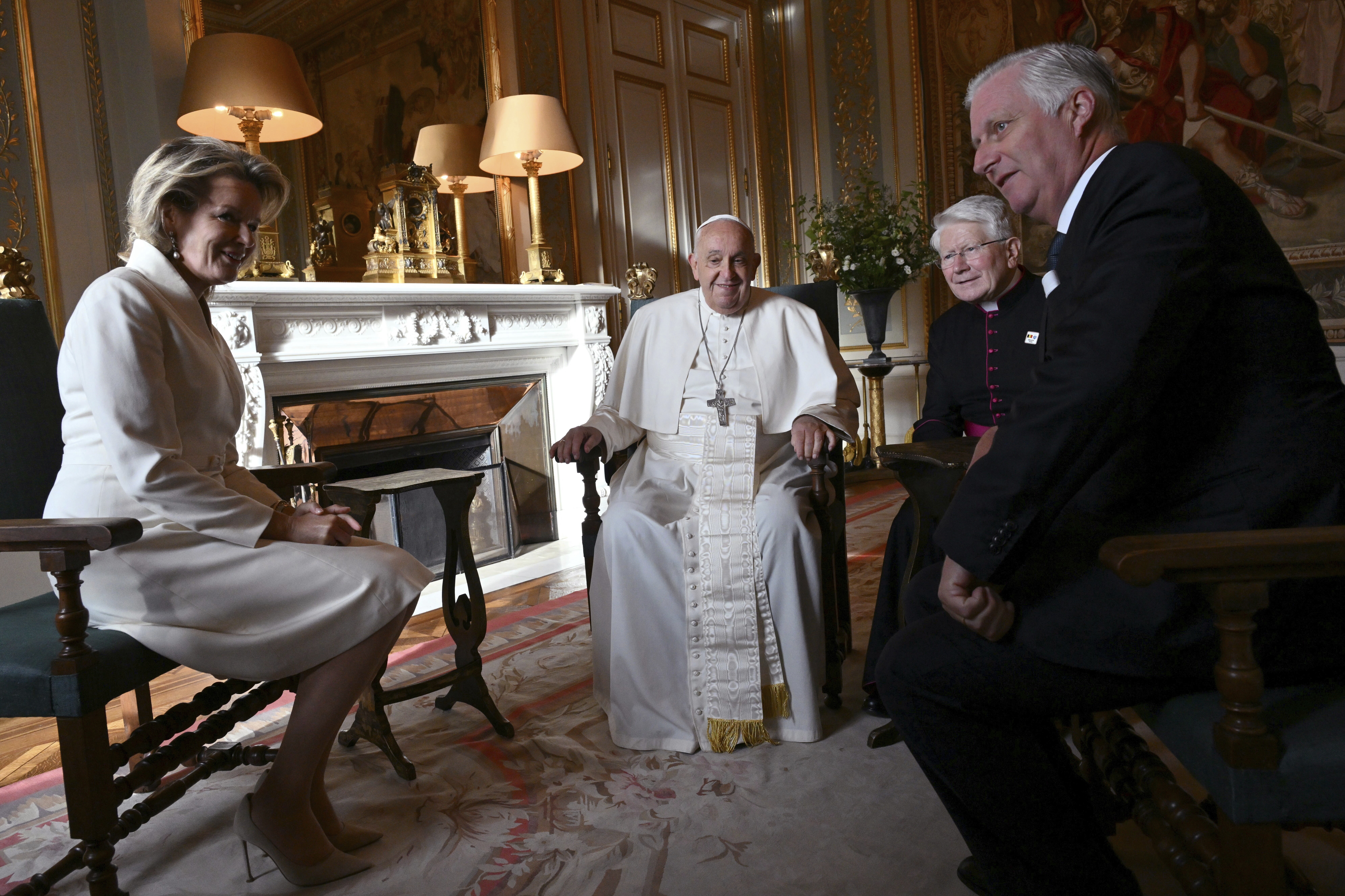 Pope Francis, King Philippe, Queen Mathilde