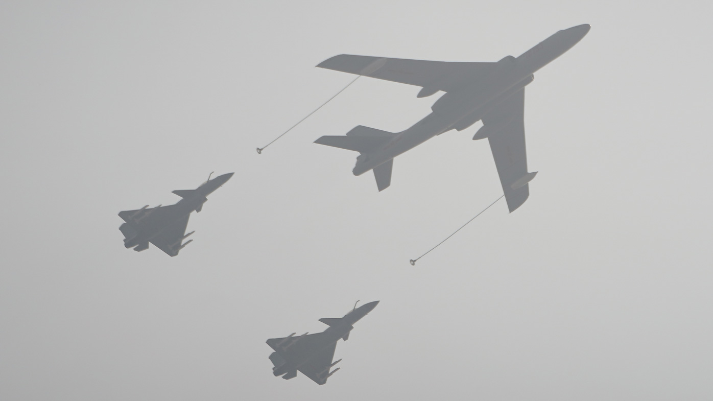 Airplanes of the People's Liberation Army are pictured during a 2019 military parade in Tiananmen Square, Beijing.