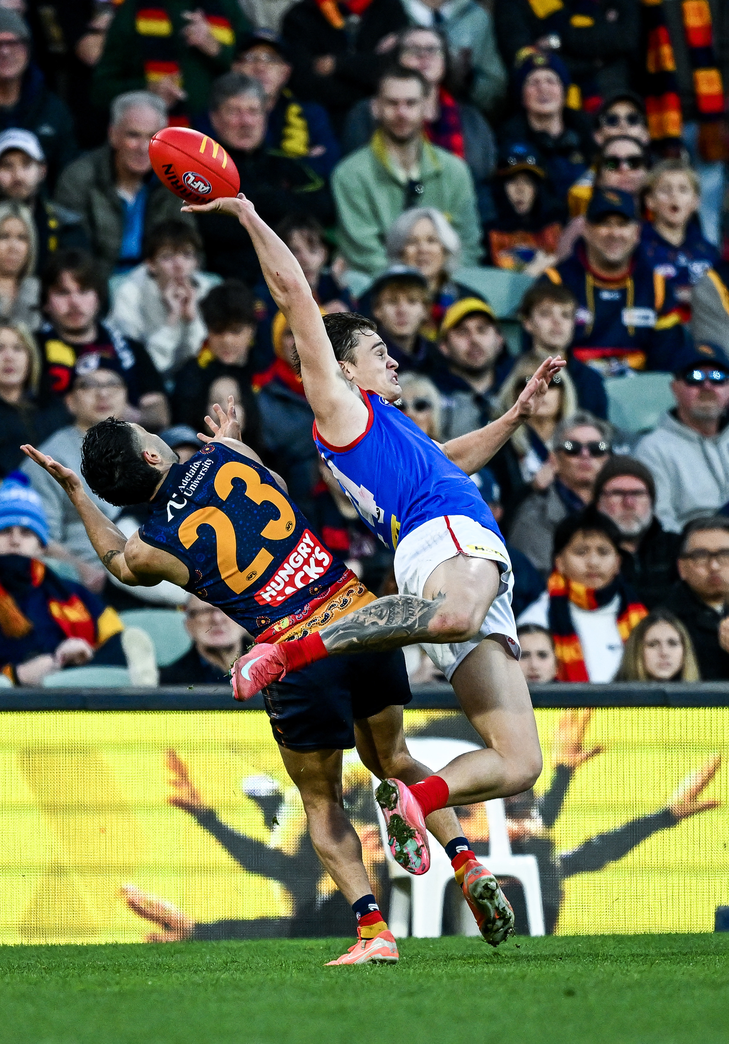 Izak Rankine of the Crows against  Trent Rivers of the Demons.