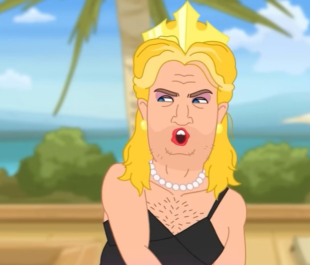 A scene from the music video for the Holly Valance song Kiss Kiss X My Arse.