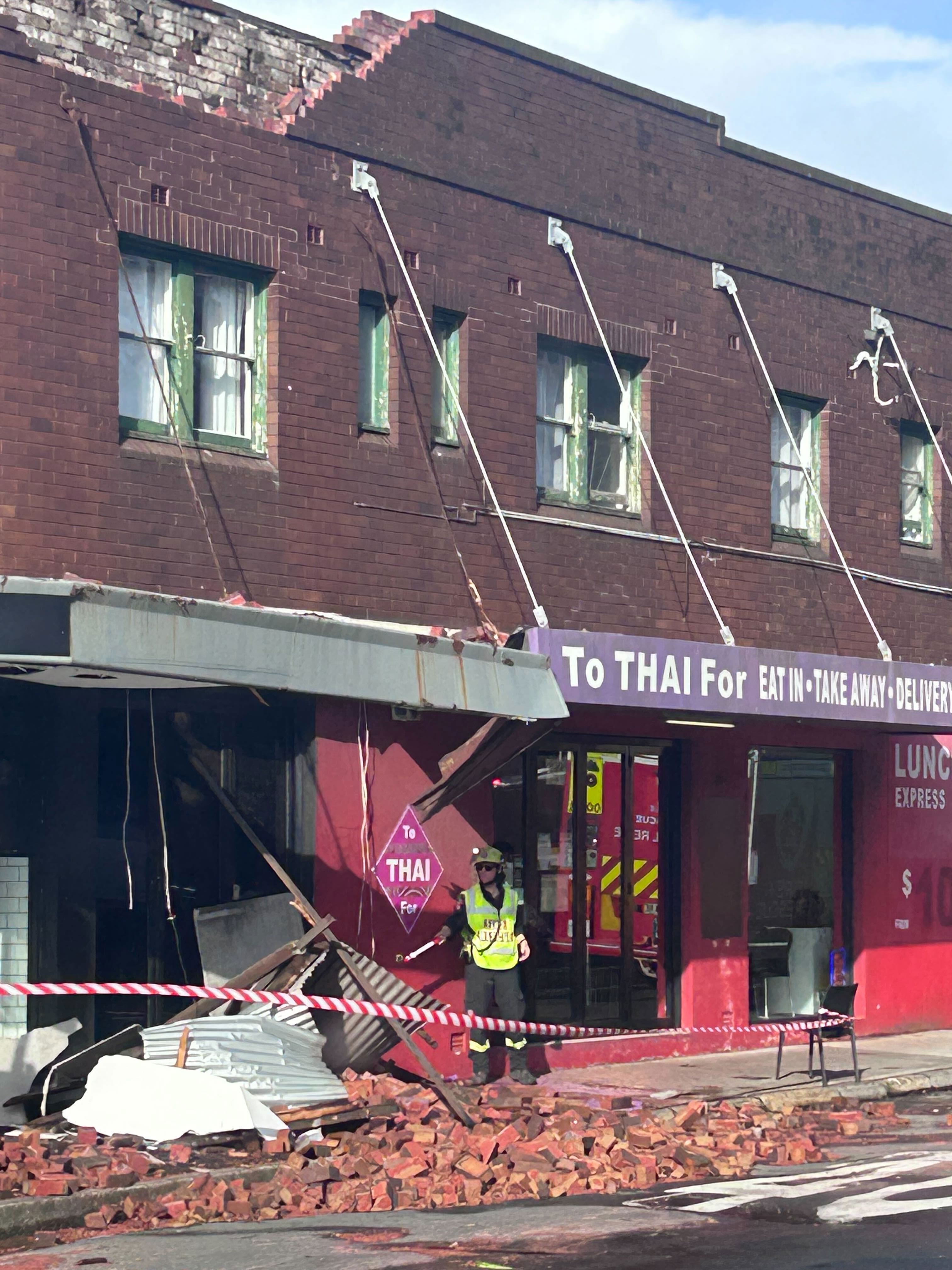 Sydney restaurant Brazilian Flame in Zetland was affected by the storm.