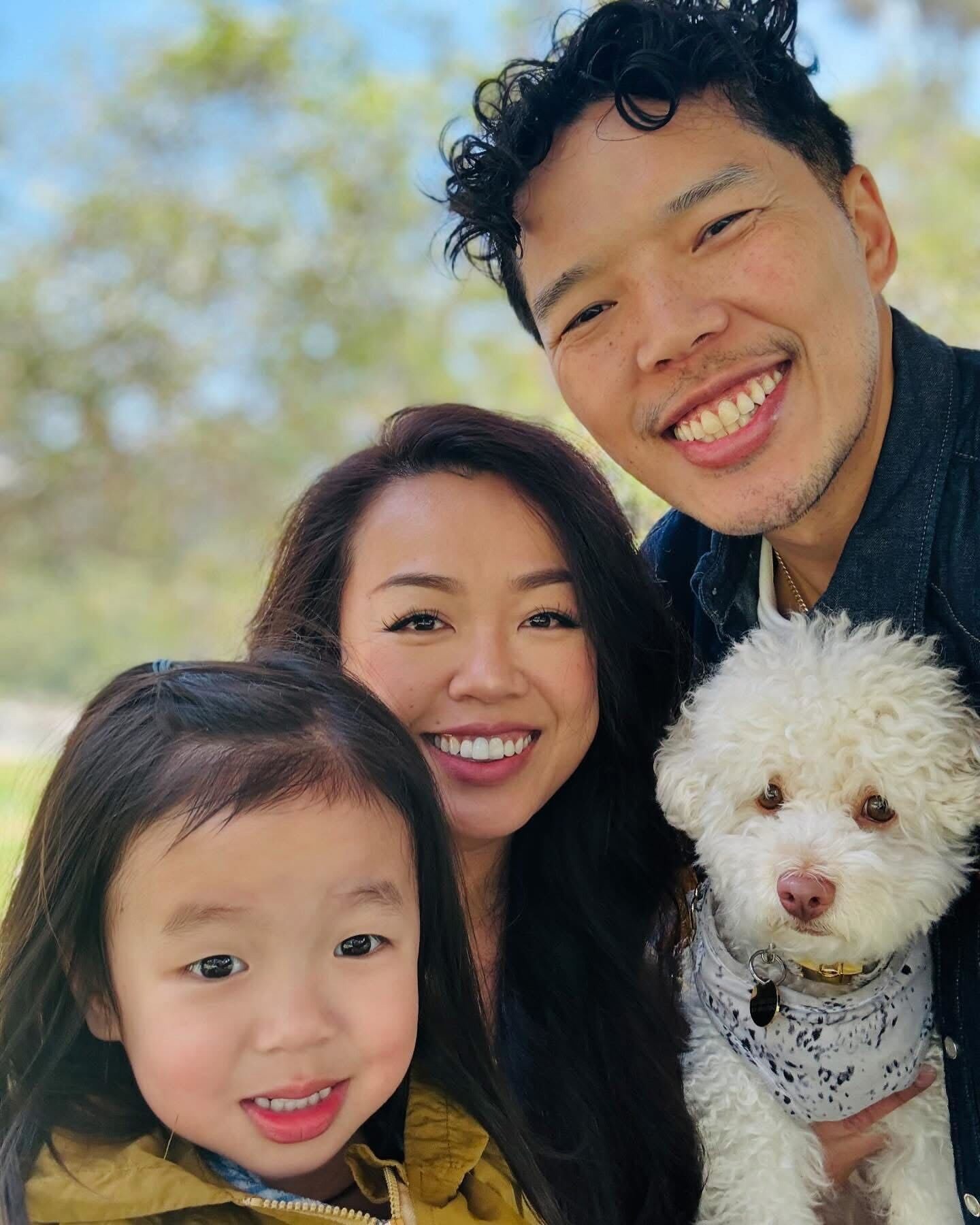 Alex Duong with wife Cristina and daughter Everest