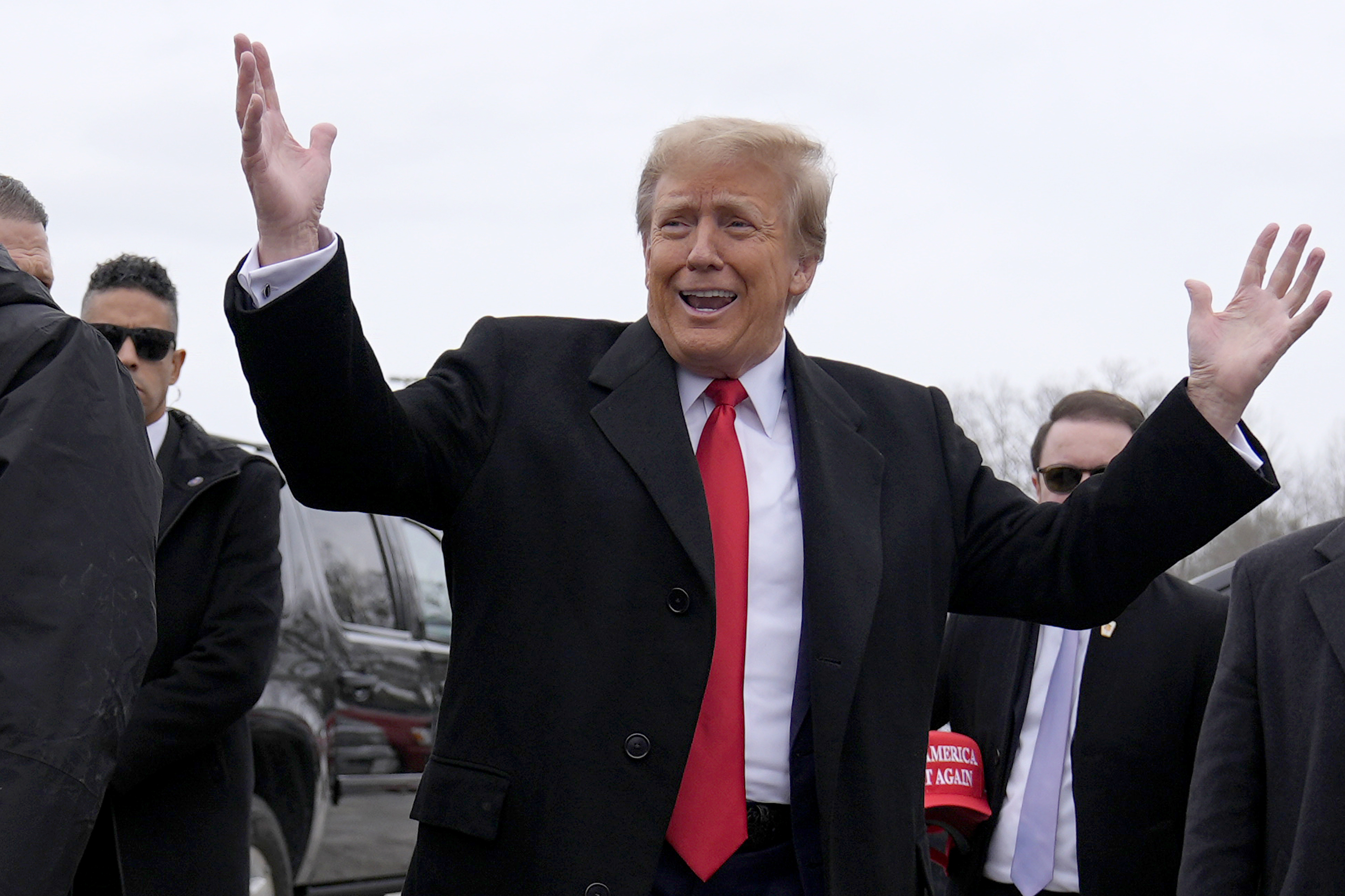 Trump en el palco para postularse para presidente