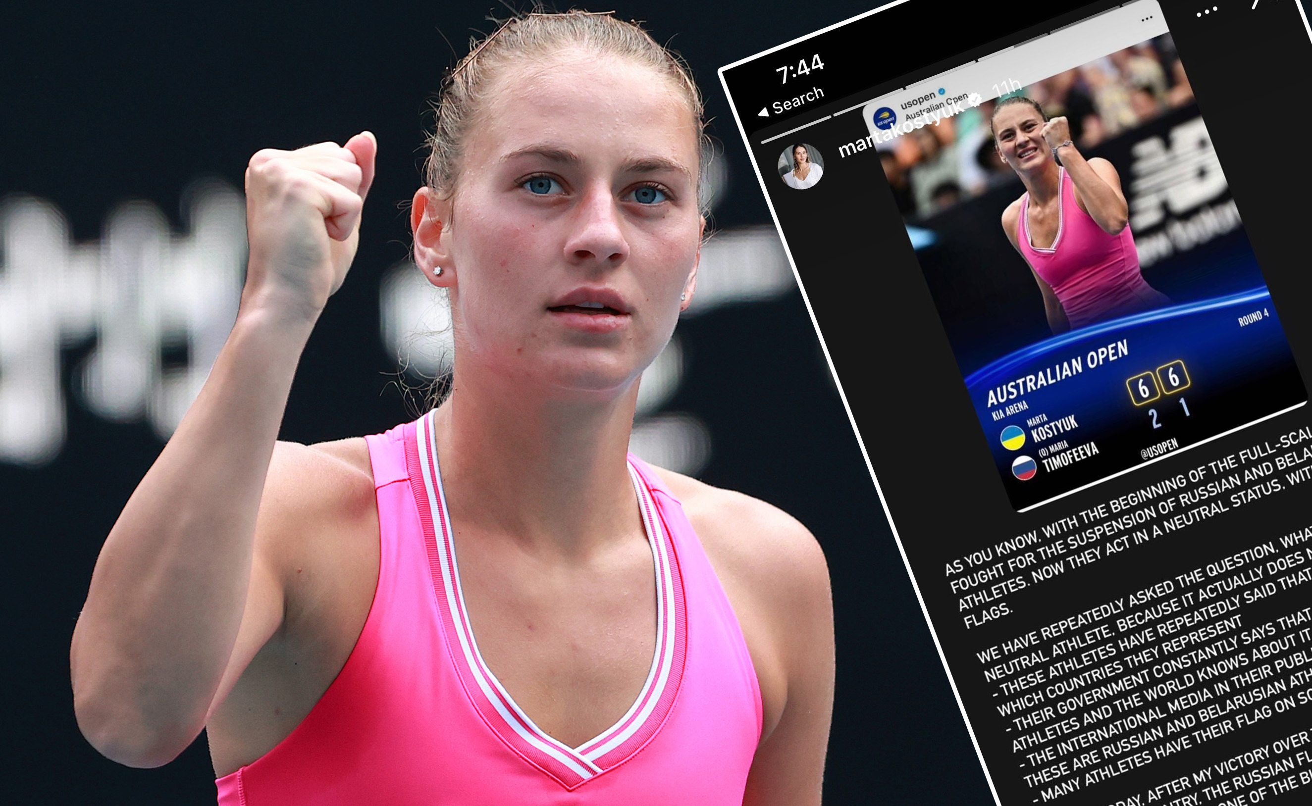 Australian Open 2025 Krieg zwischen der Ukraine und Russland