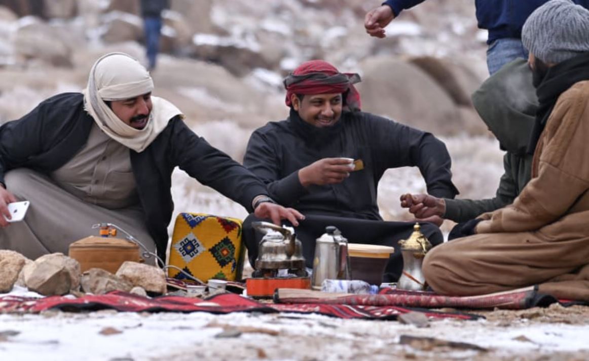 Saudi desert snow