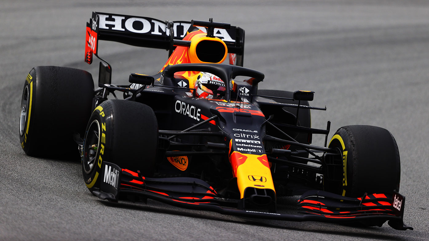 Max Verstappen on the way to his second place finish at the Spanish Grand Prix.