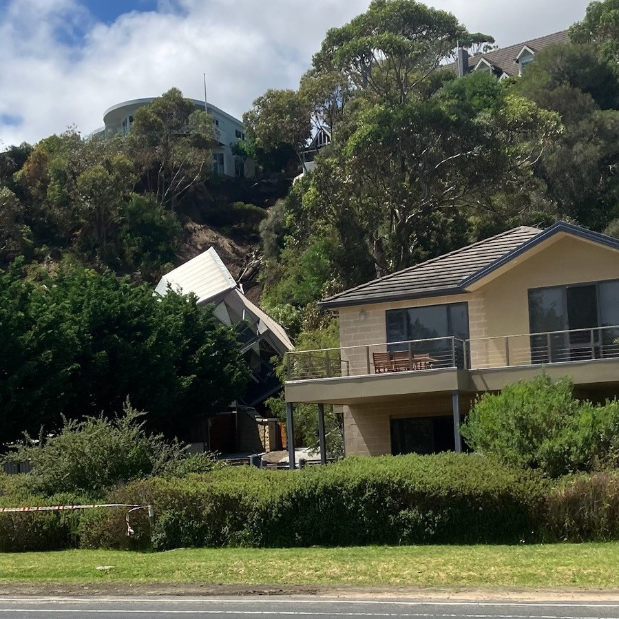 Landslide in McCrae, Victoria