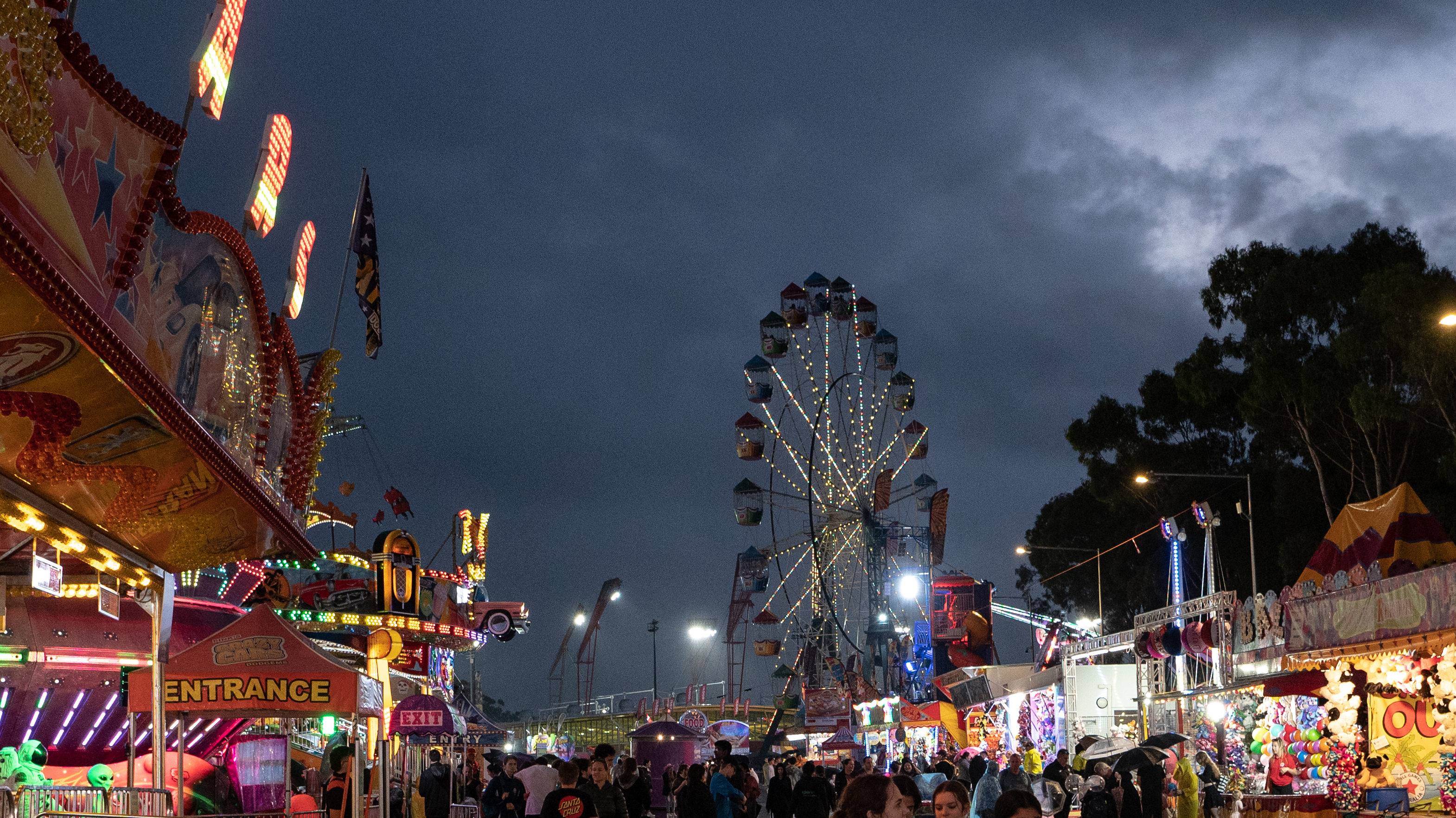 The fairground at the Sydney Showground for the Sydney Royal Easter Show