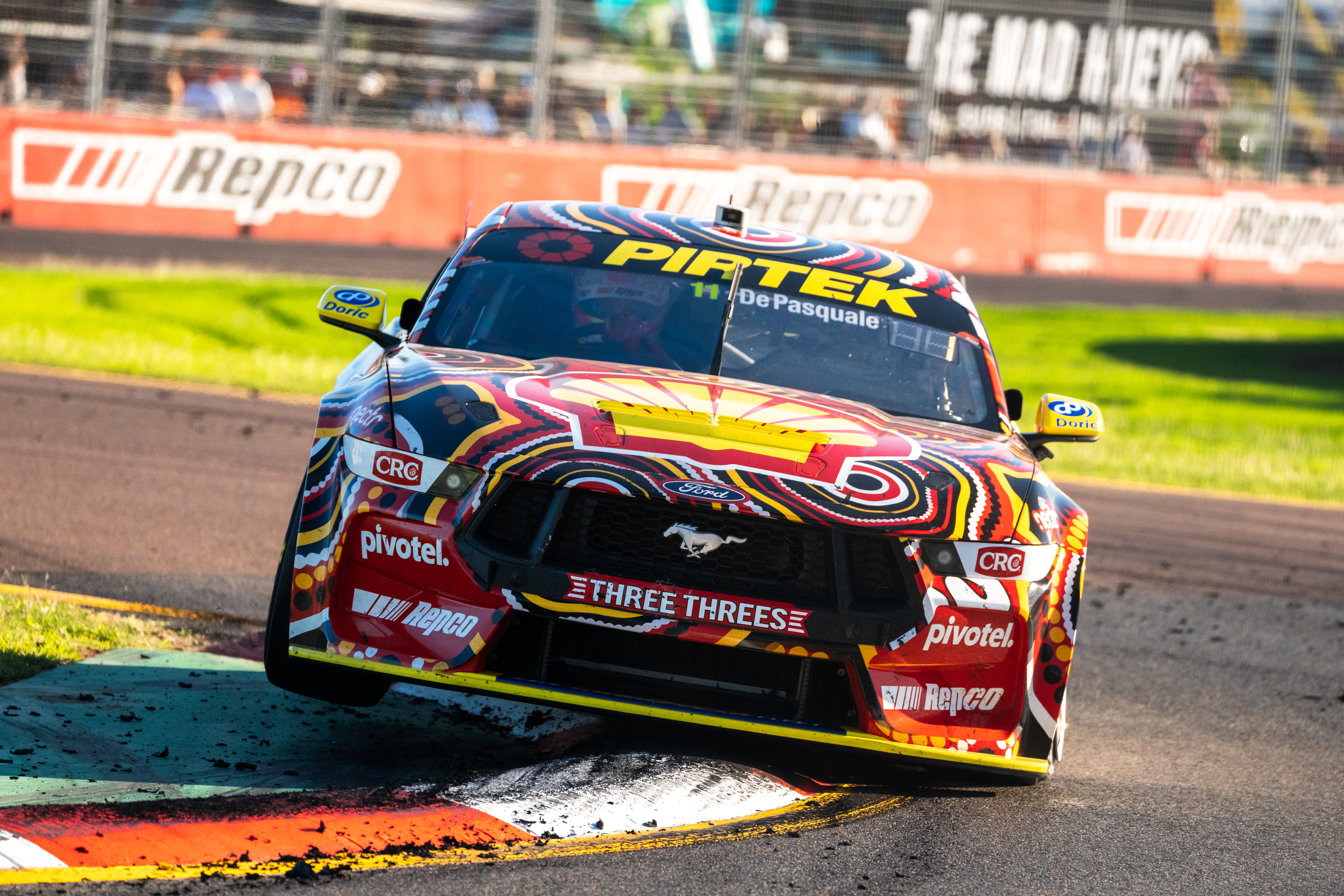 Anton de Pasquale driver of the #11 Shell V-Power Racing Ford Mustang GT during the NTI Townsville 500, part of the 2023 Supercars Championship Series at Reid Park on July 09, 2023 in Townsville, Australia. (Photo by Daniel Kalisz/Getty Images)