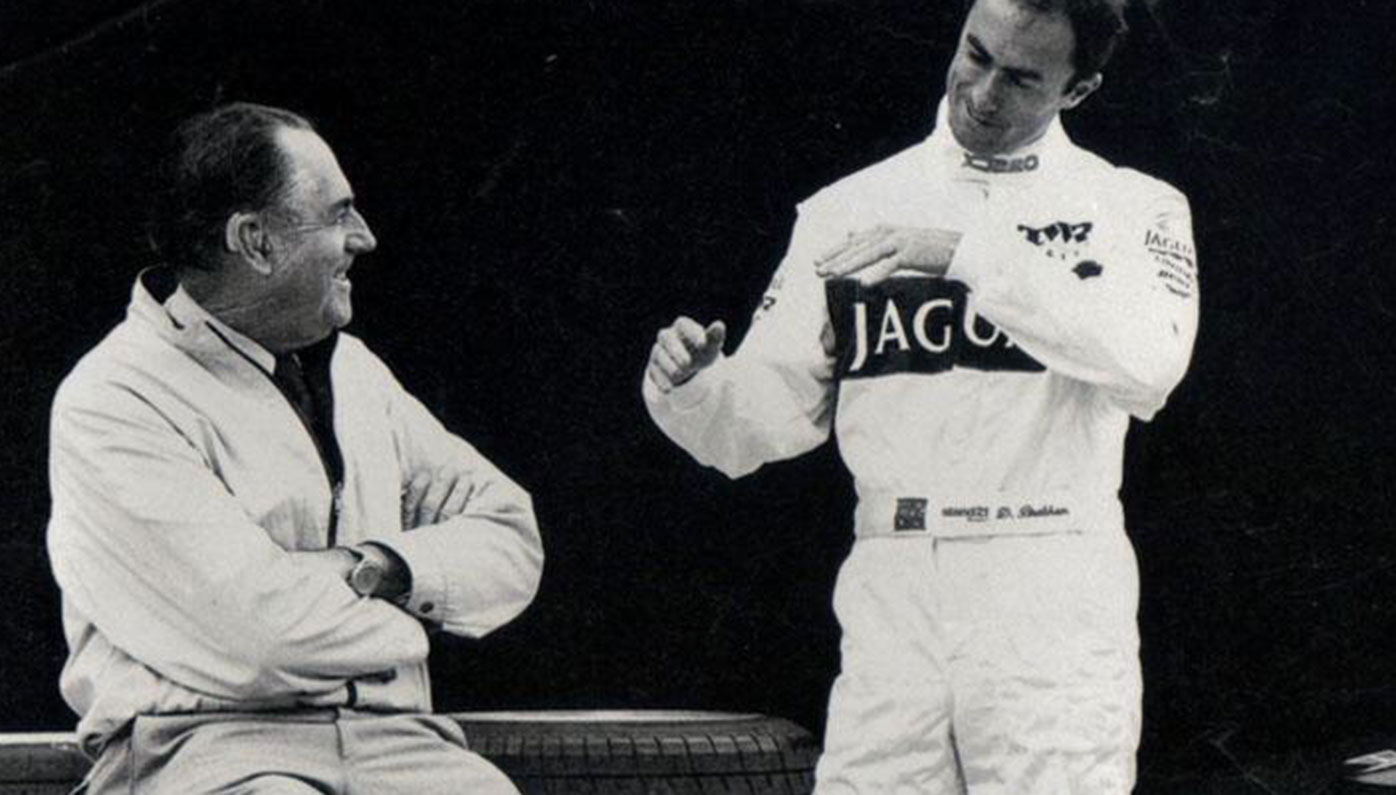 Sir Jack Brabham with son David.