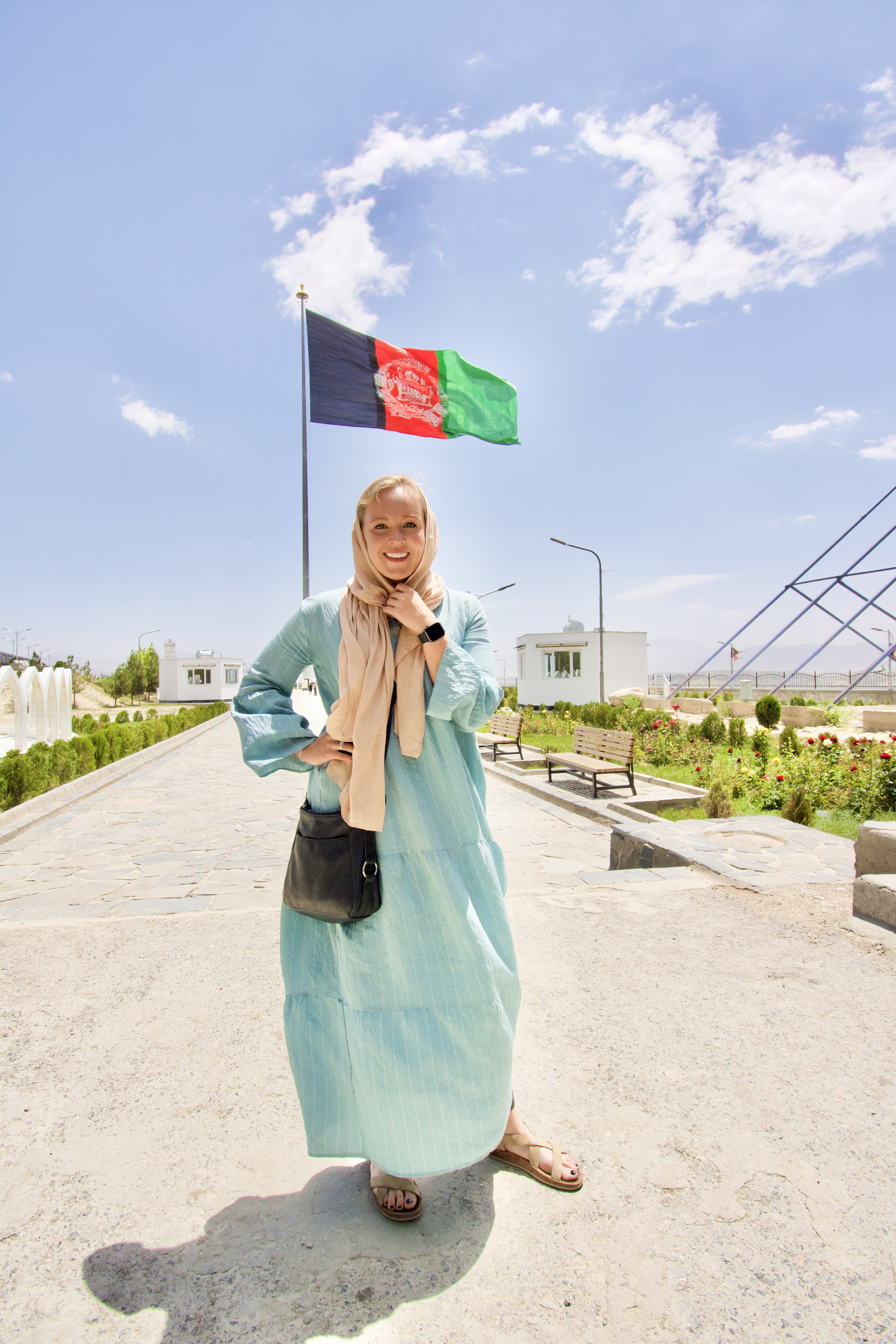Jarvis, pictured in Afghanistan, travelled to many countries solo.