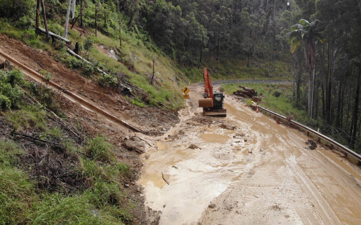 Resilience NSW warned roads across flood-affected communities have been affected by landslips.