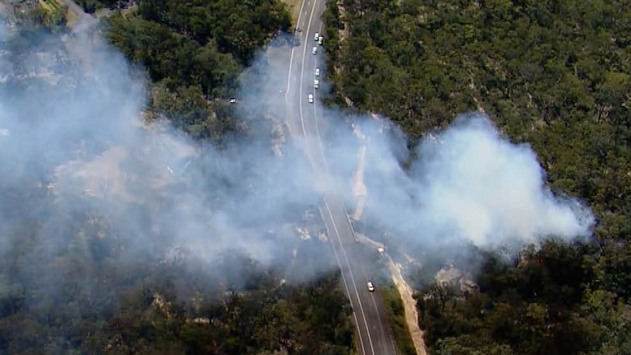 Two people have died after a small plane crashed in Sydney's south-west.A bushfire was started by the accident in thick bushland near Appin Road at Appin in Macarthur at 3pm.