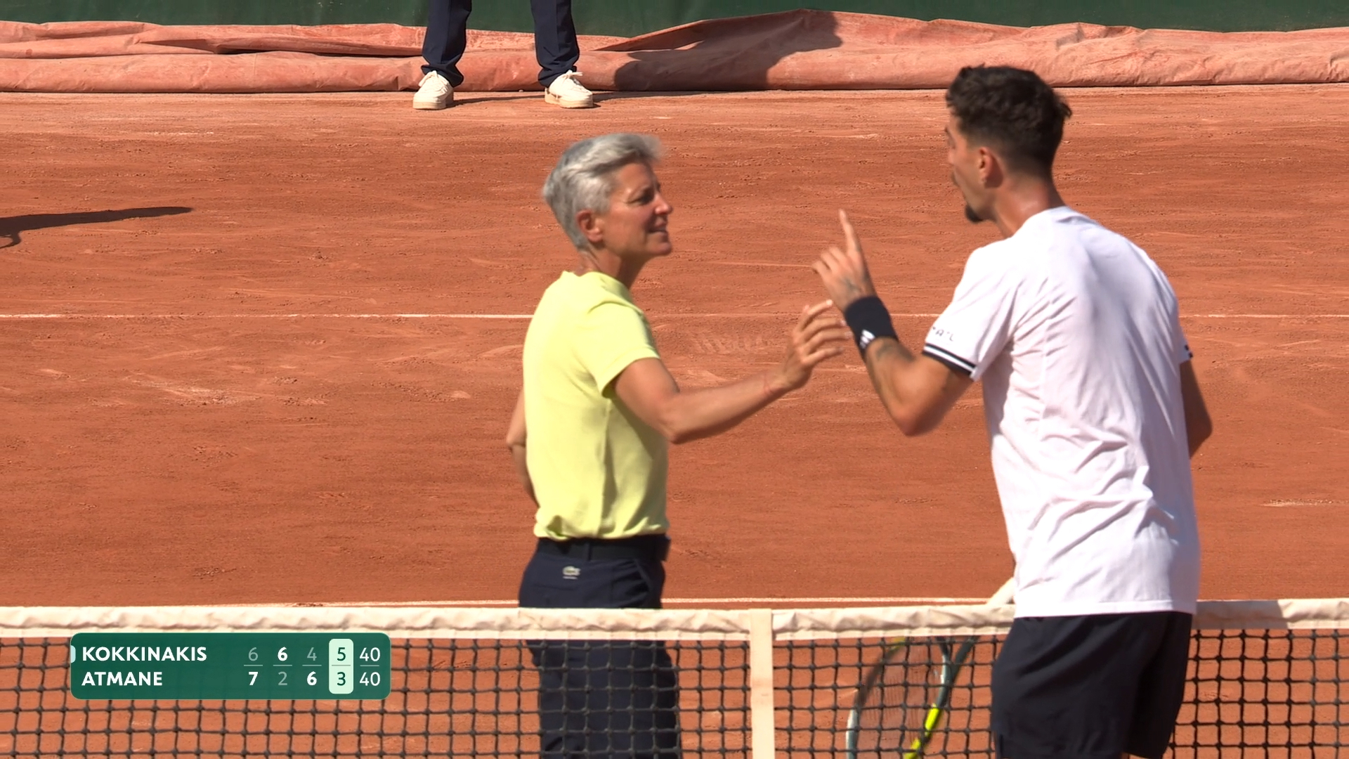 Thanasi Kokkinakis gets in a spat with the French Open chair umpire.