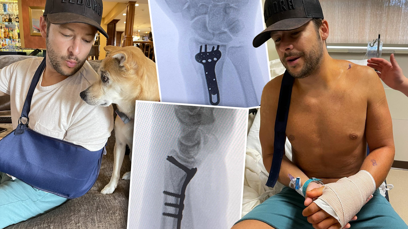 Third-generation racer Marco Andretti broke his wrist mid-race