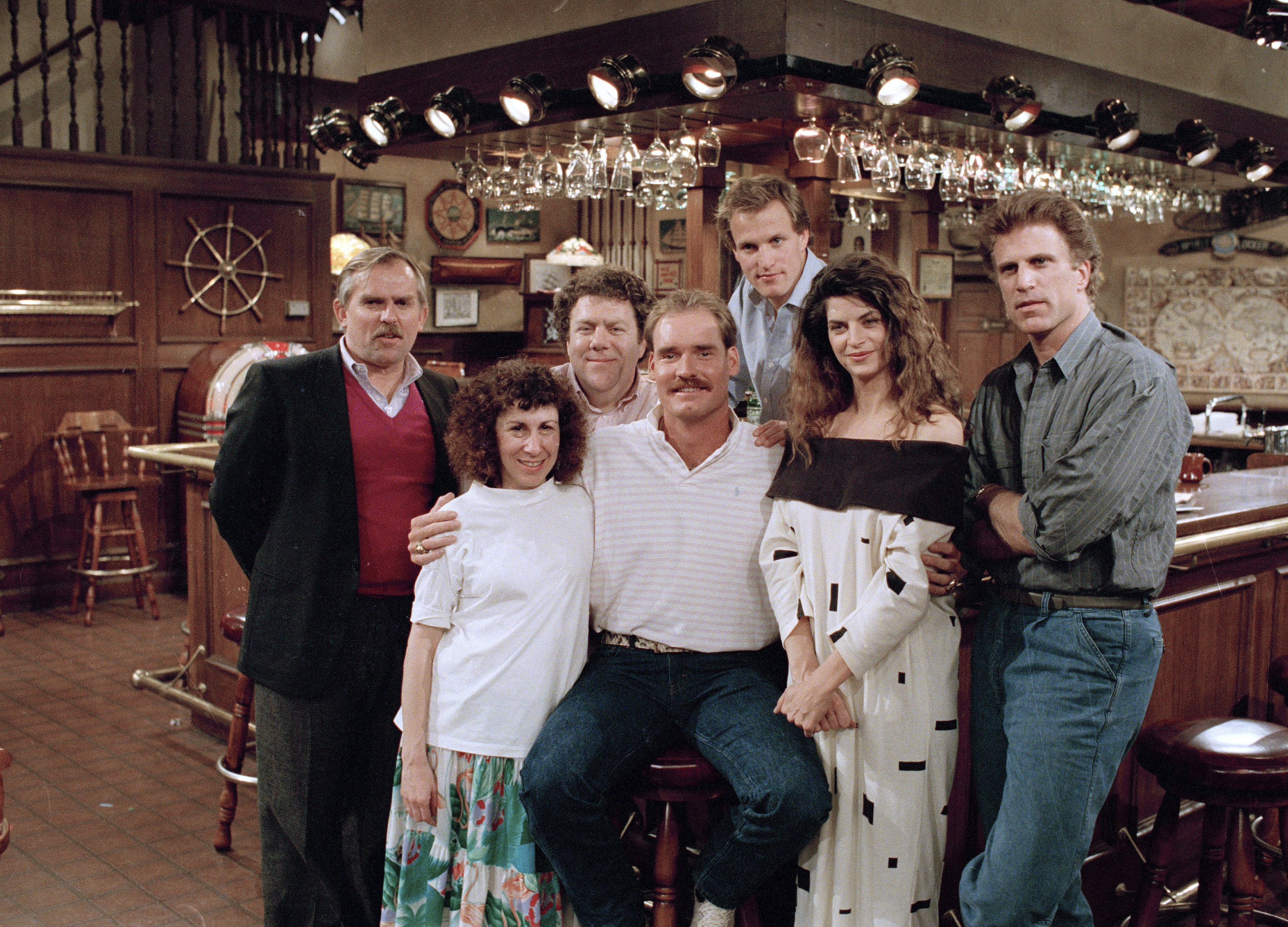 John Ratzenberger, Rhea Perlman, George Wendt, Woody Harrelson, Kirstie Alley and Ted Danson