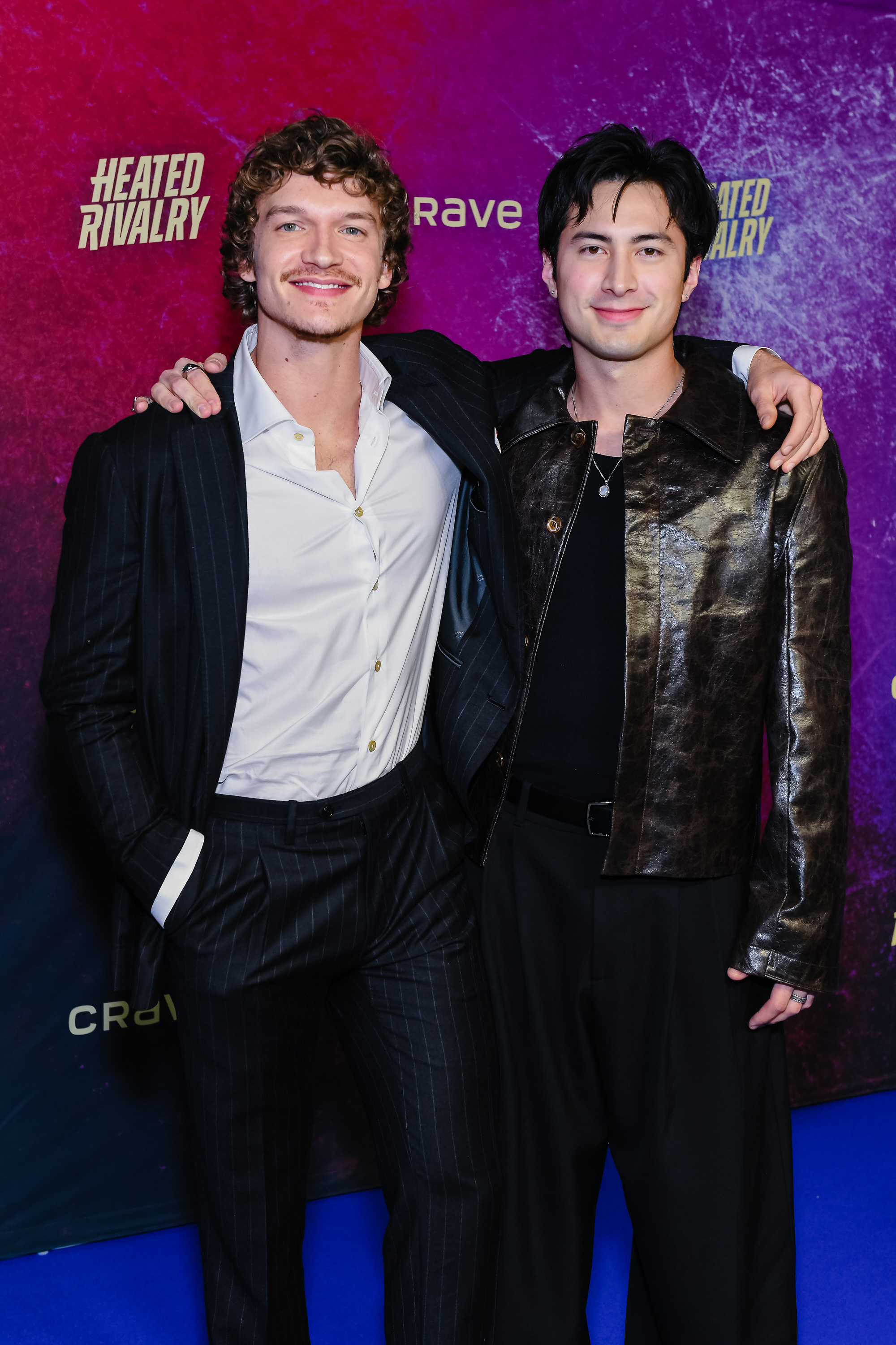 TORONTO, ONTARIO - NOVEMBER 24: Connor Storrie and Hudson Williams attend the premiere of 
