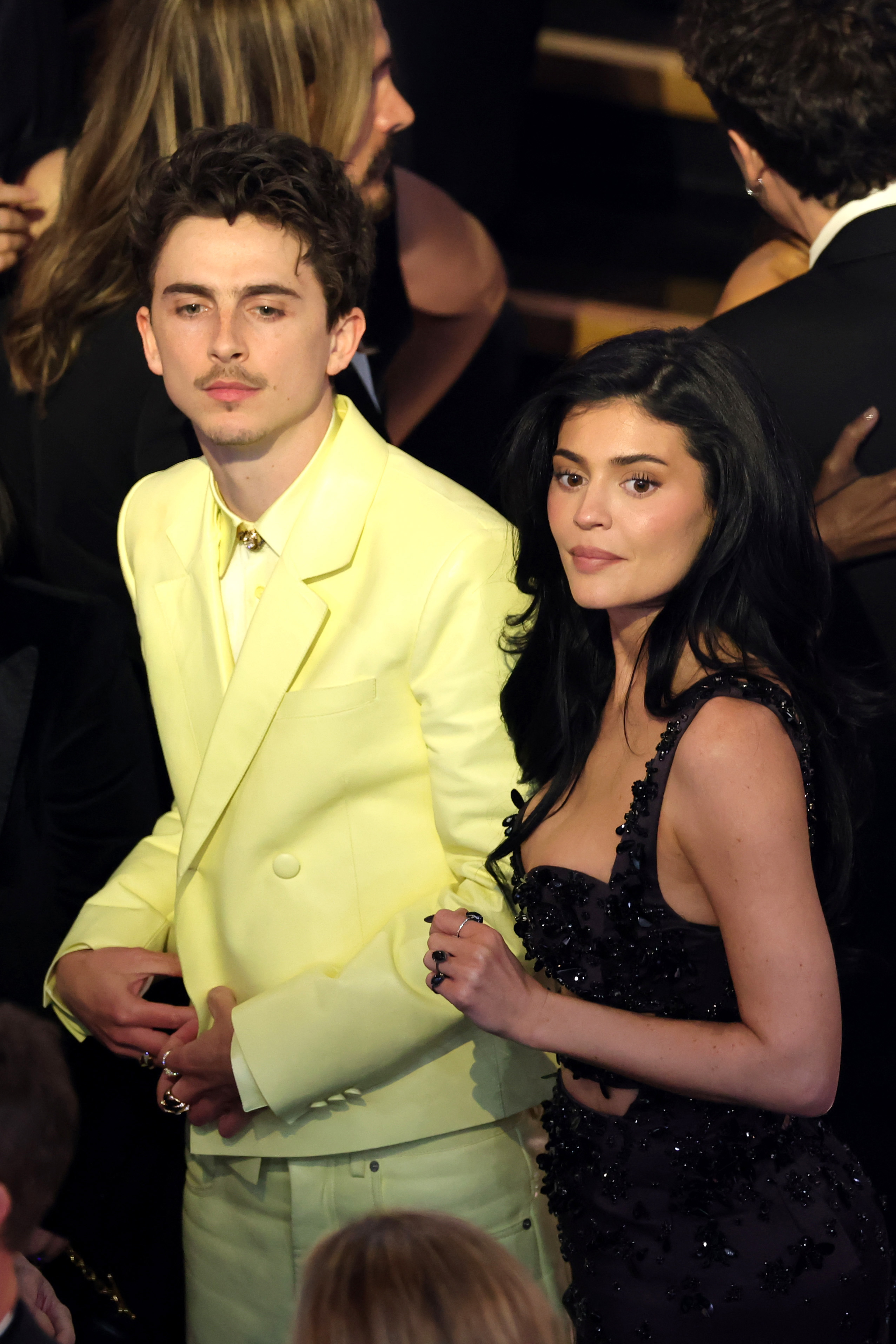 Timothée Chalamet and Kylie Jenner at the 97th Annual Oscars at Dolby Theatre on March 2, 2025 in Hollywood, California