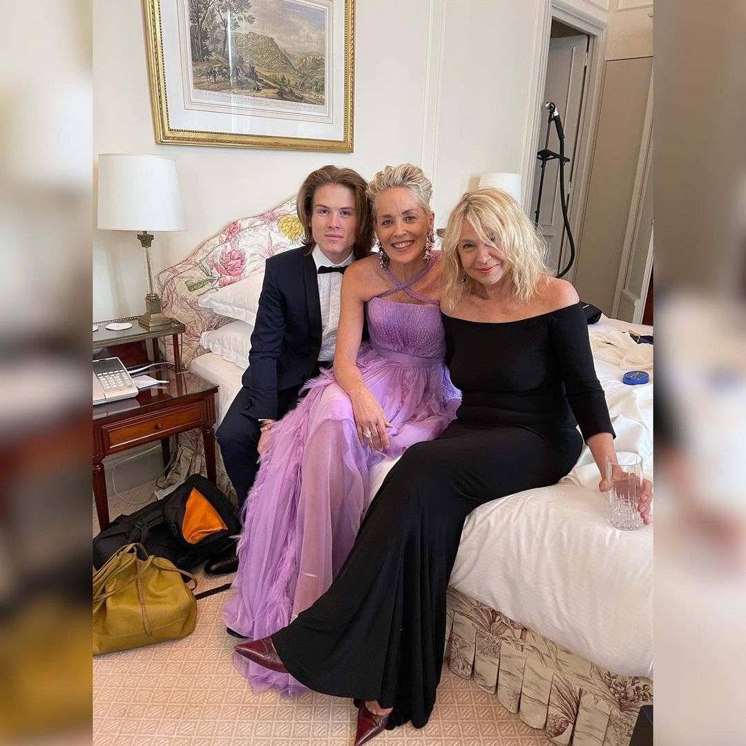 Roan Bronstein Stone, mother Sharon Stone prepare for amfAR's Gala dinner in Cannes, 2021.